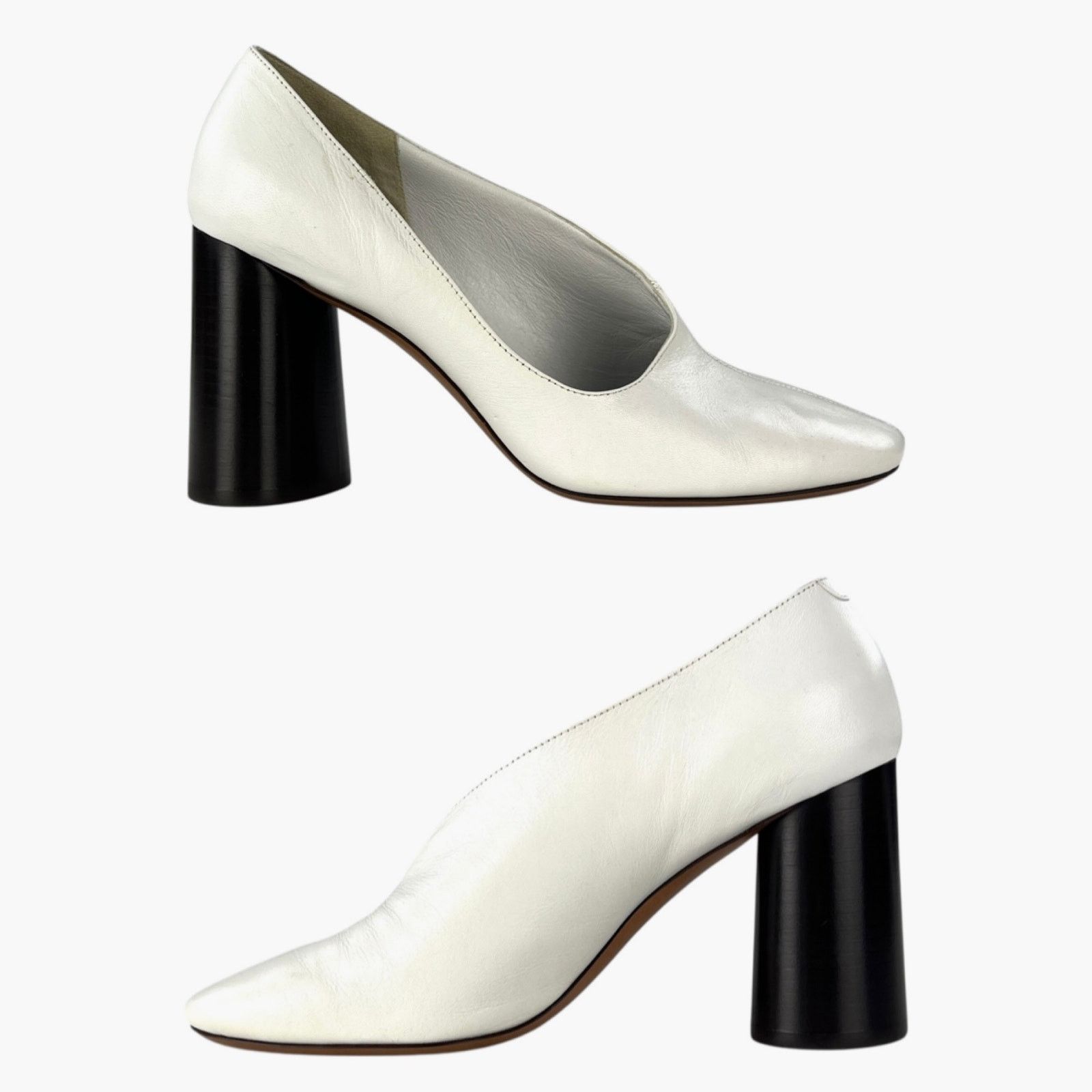 Celine Celine White Block Heels Size US 8 / IT 38 - 2 Thumbnail