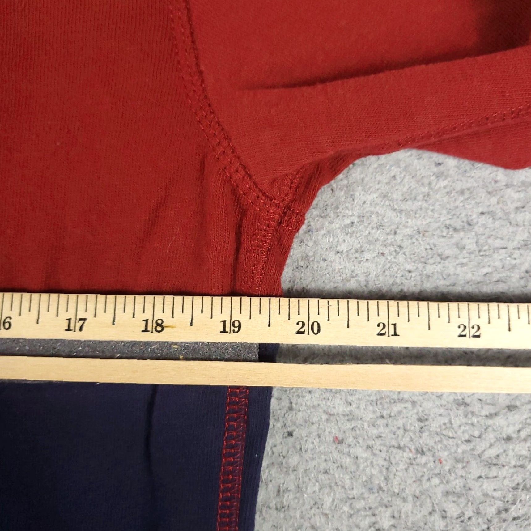 American Eagle Outfitters American Eagle Mens Large Blue Red 1/4 Zip Pullover Sweater Cotton Long Sleeve Mock Neck Logo Size US L / EU 52-54 / 3 - 7 Thumbnail
