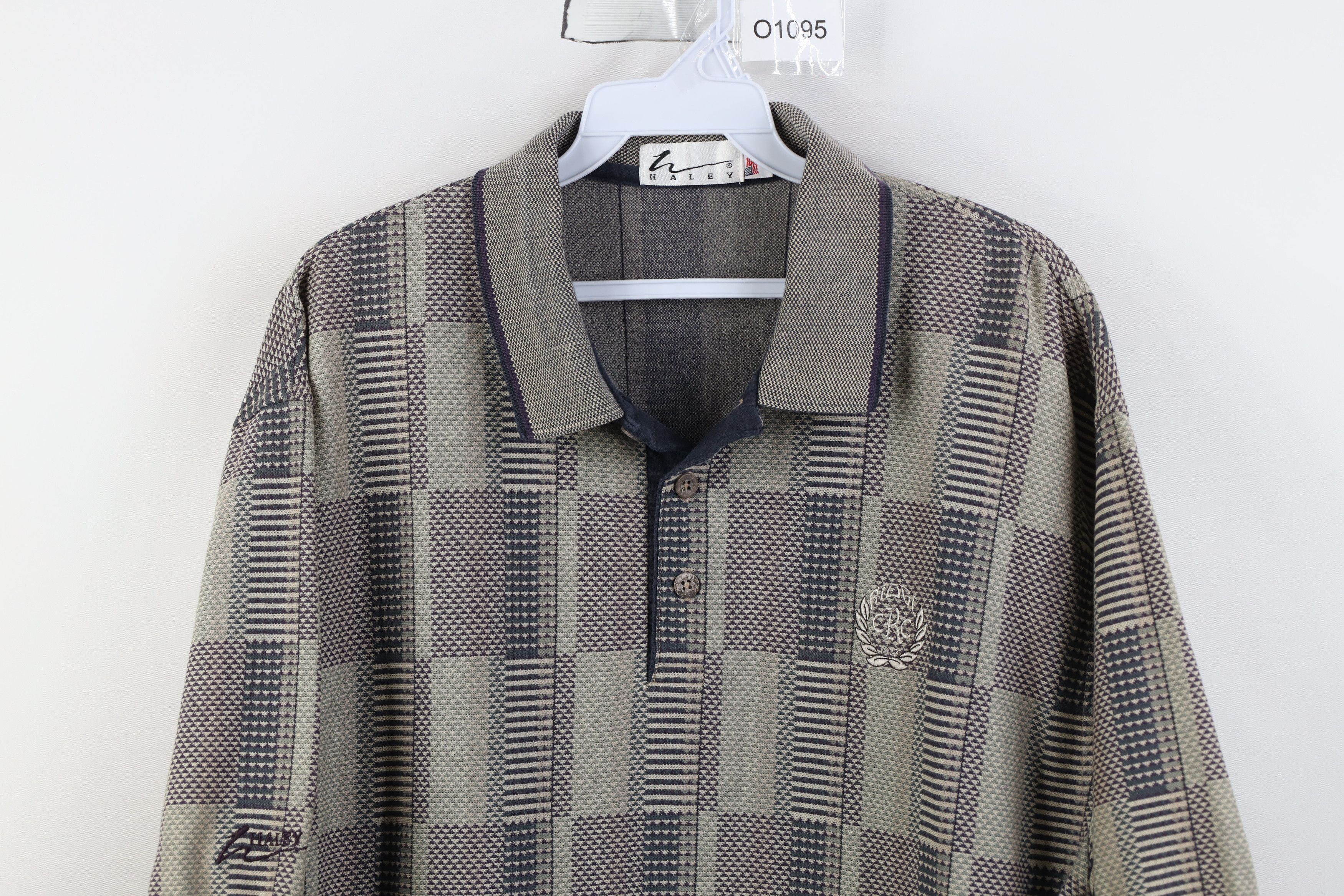 Vintage Vintage 90s Streetwear Geometric Knit Collared Golf Polo USA Size US L / EU 52-54 / 3 - 2 Thumbnail