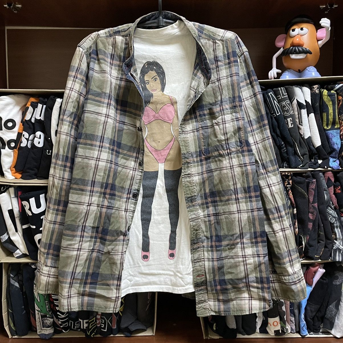 Vintage Vintage 90s Plaid Chore Coat Grunge Oversized Streetwear L Size US L / EU 52-54 / 3 - 1 Thumbnail