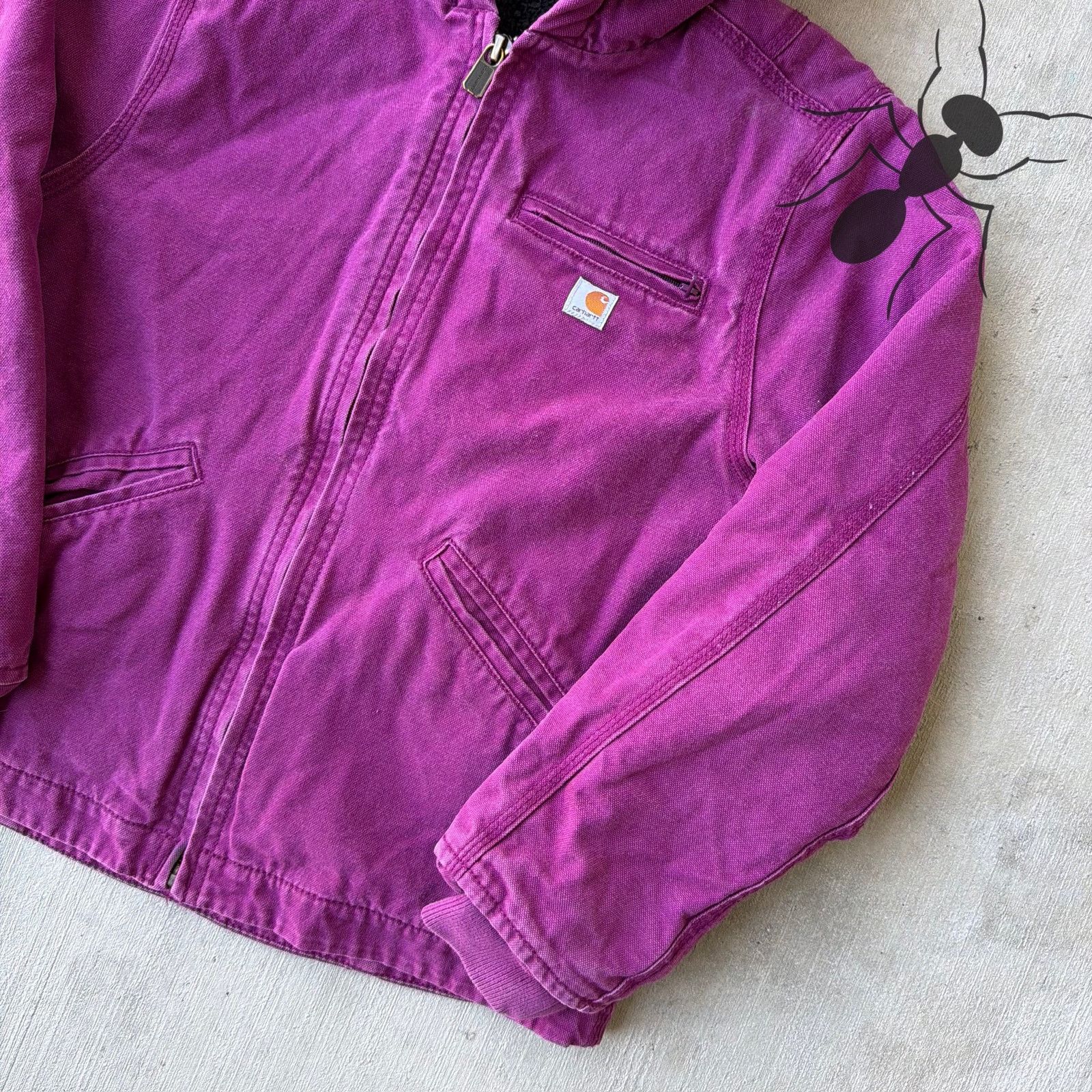 Carhartt × Vintage Carhartt YOUTH purple sierra hooded work wear jacket Size US M / EU 48-50 / 2 - 5 Thumbnail
