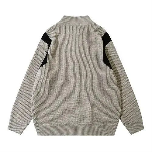 Other GrayFull Zip Star Knit Sweater Size US L / EU 52-54 / 3 - 2 Thumbnail