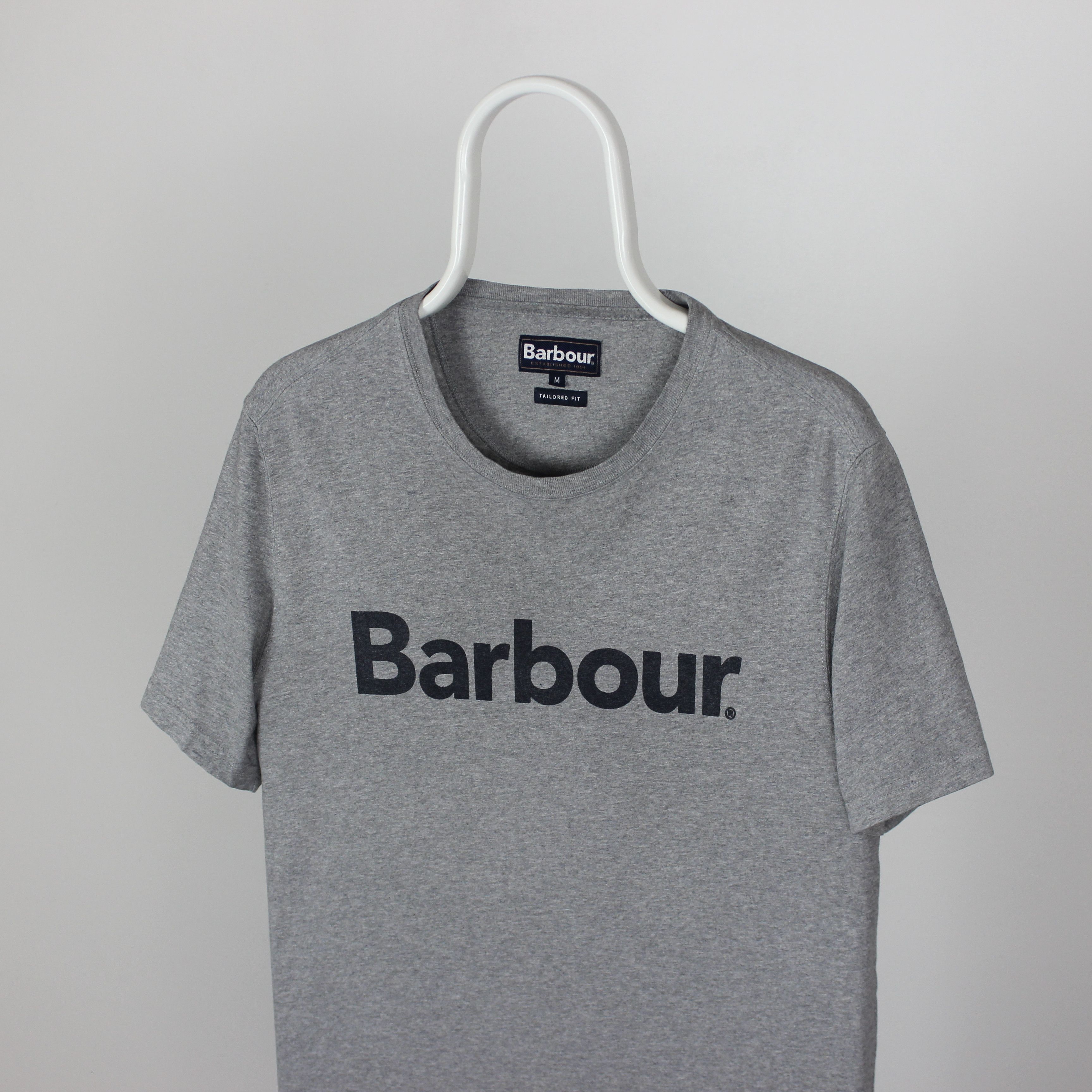 Barbour Barbour t shirt big logo centr gray cotton M Size US M / EU 48-50 / 2 - 1 Thumbnail