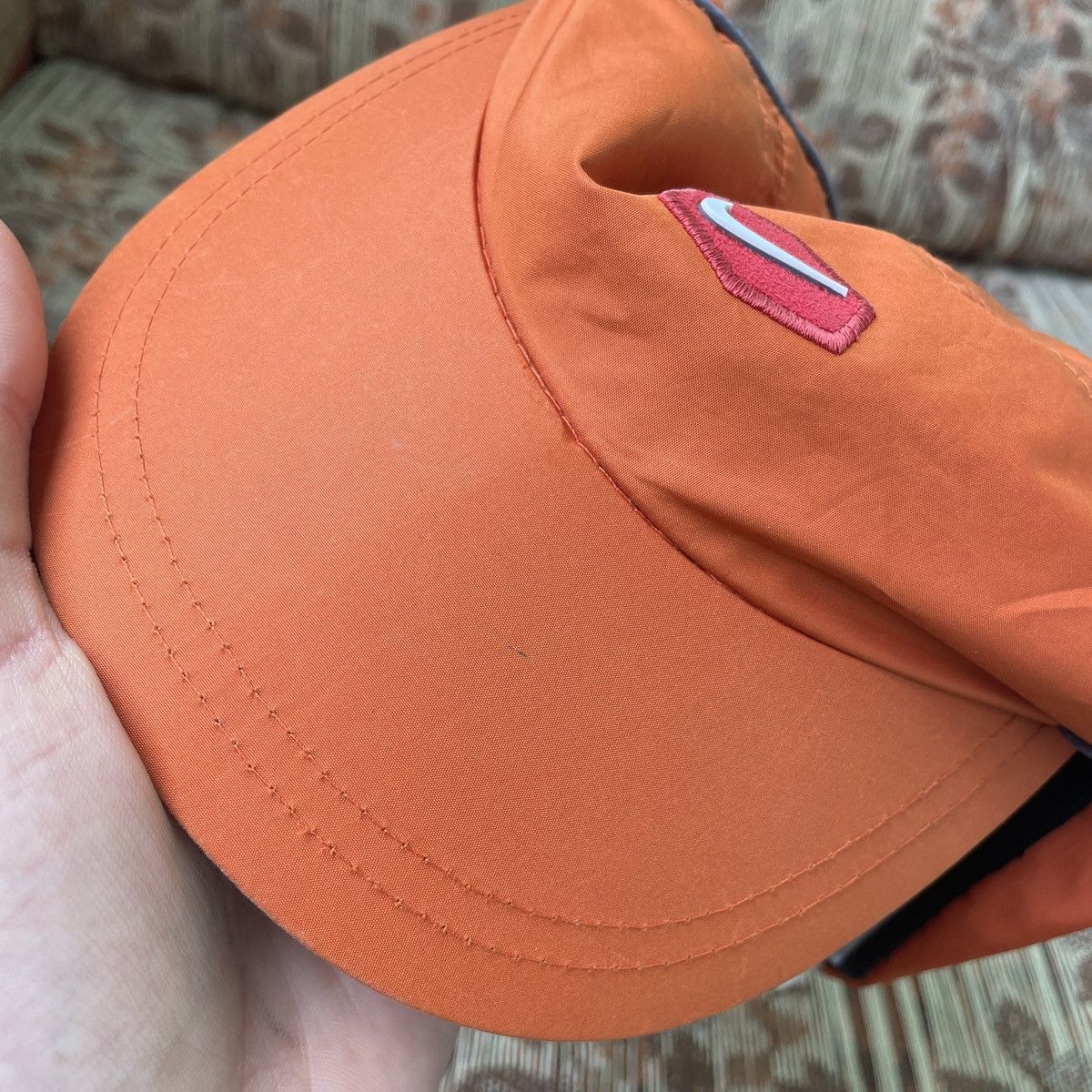Nike Vintage Nike Nylon 5 Panel Cap Hat Orange Mens One Size Size ONE SIZE - 12 Thumbnail