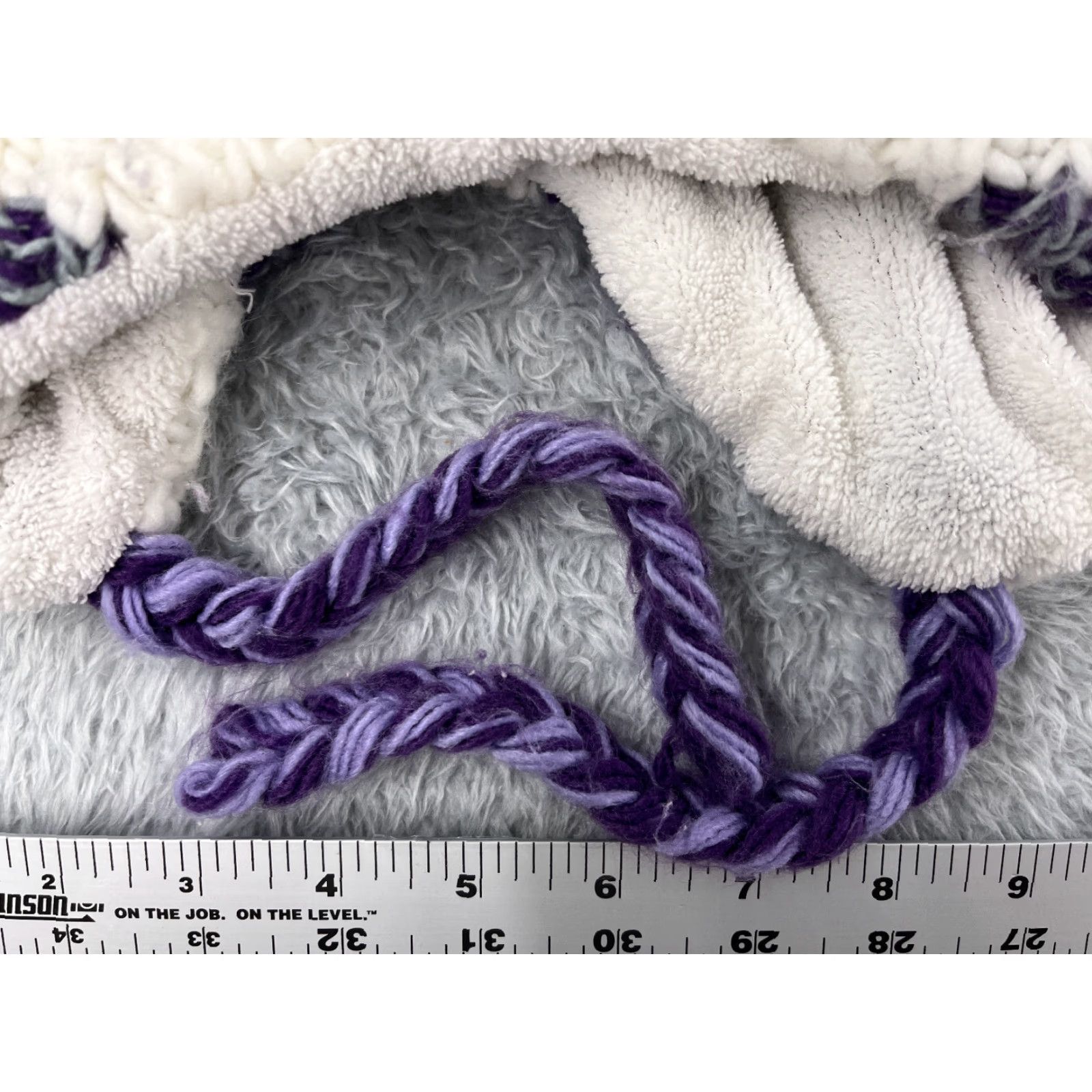 Vintage Accessory Network Group LLC Beanie Toque Hat Womens One Size Purple Ear Flap Acrylic Poly Pom Size ONE SIZE - 2 Thumbnail