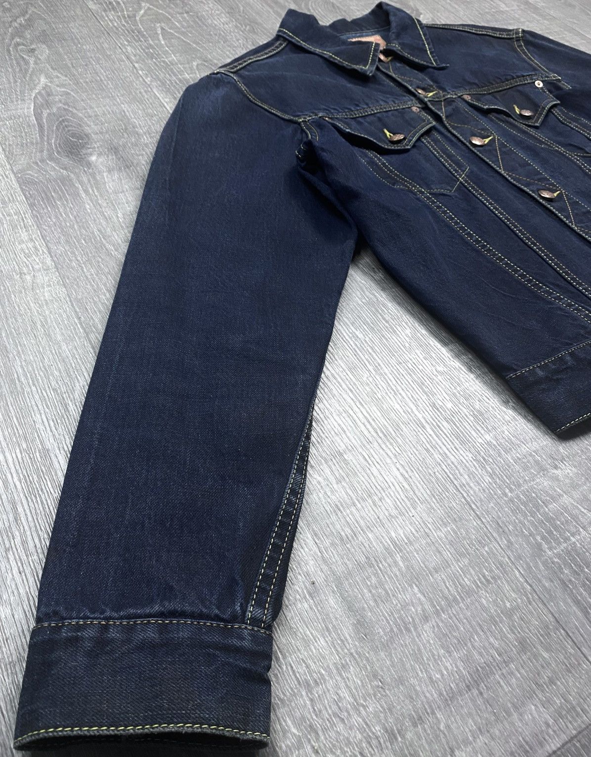 Evisu Evisu Maniacs Embroidered Logo Heritage Denim Jeans Jacket Size L / US 10 / IT 46 - 9 Thumbnail