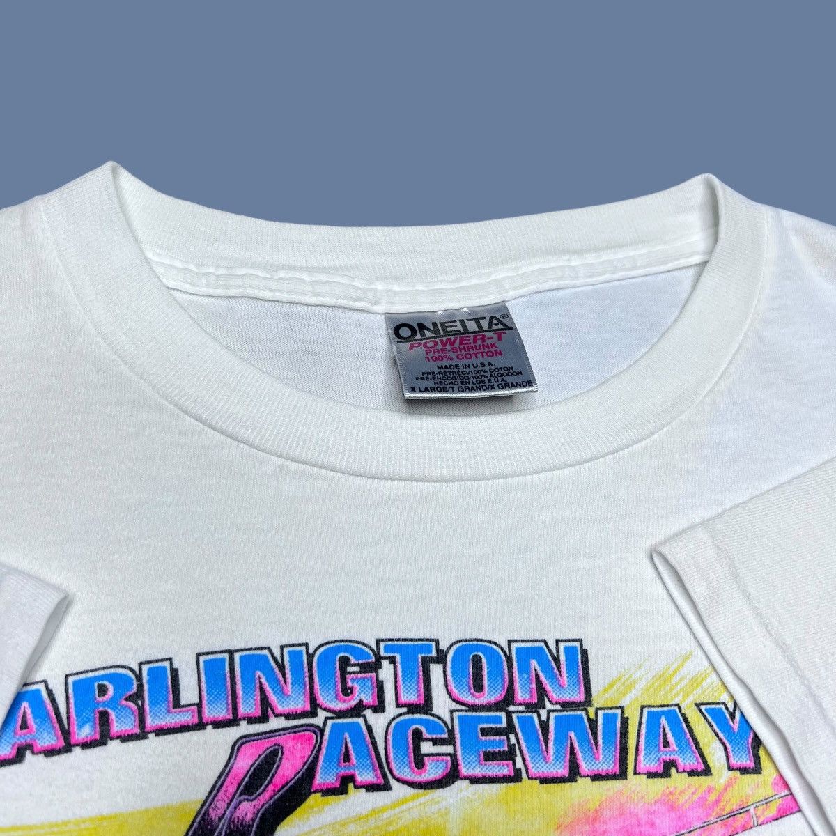 Vintage Vtg 1990s Darlington Raceway A Southern Tradition Racing Tee Size US XL / EU 56 / 4 - 10 Thumbnail