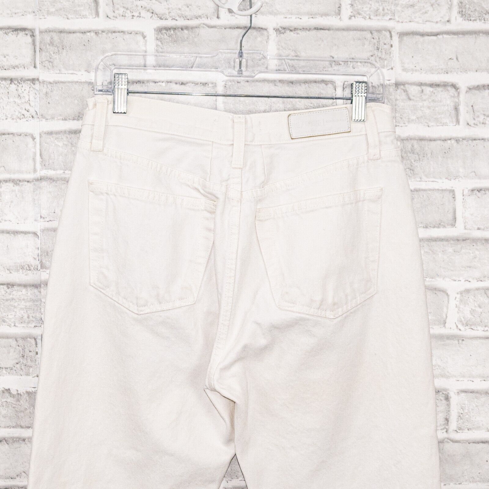 RE/DONE RE/DONE Originals Double Needle Crop Denim Jeans White Size 29" - 10 Thumbnail