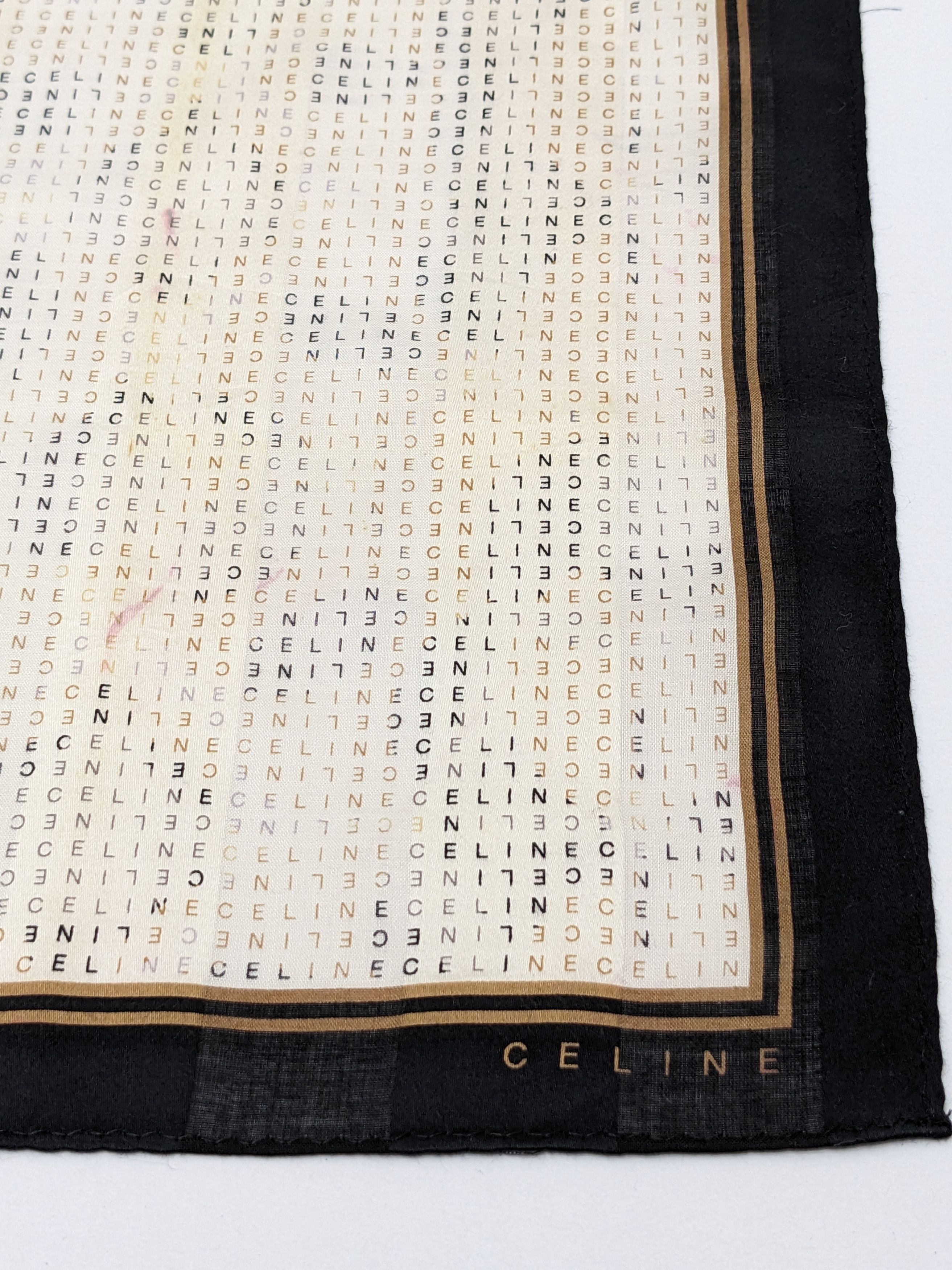 Celine Celine "All Over Print" Pocket Square – Designer Monogram Size ONE SIZE - 2 Thumbnail