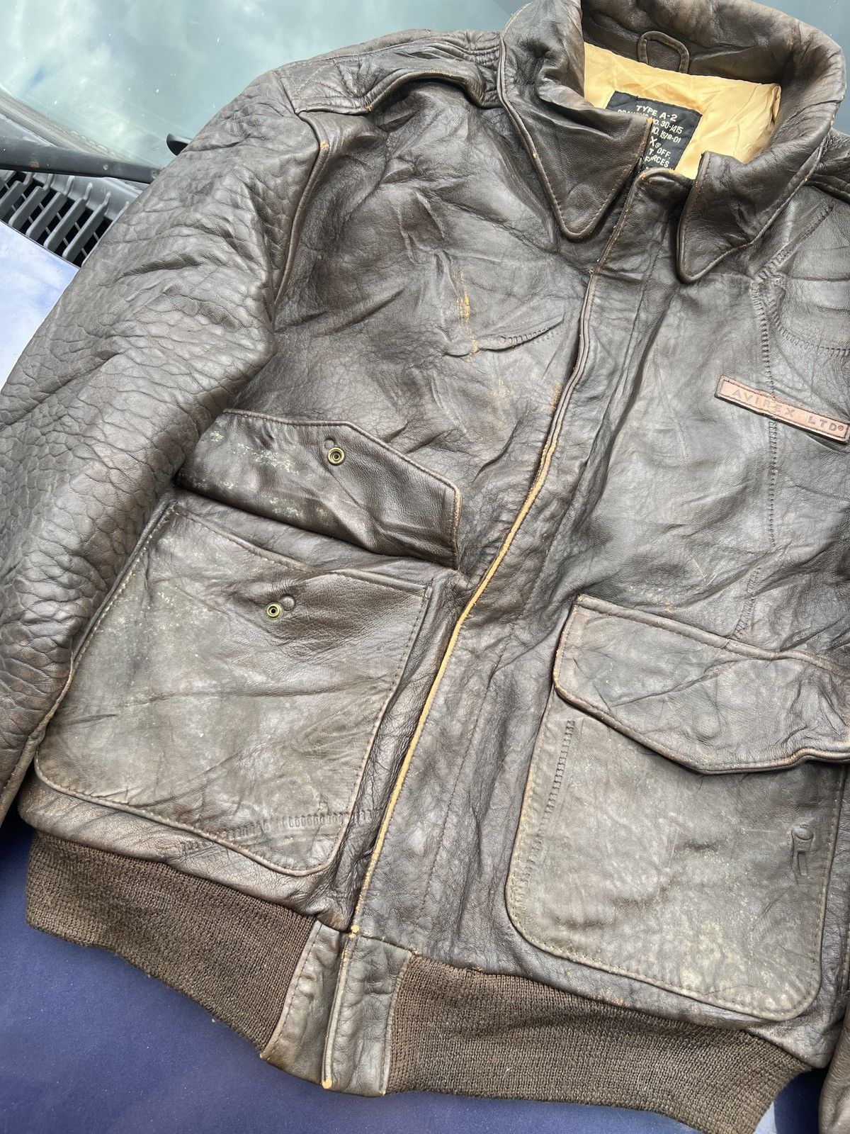 Avirex 80s Type A-2 pin-up Leather Jacket Size US S / EU 44-46 / 1 - 4 Thumbnail