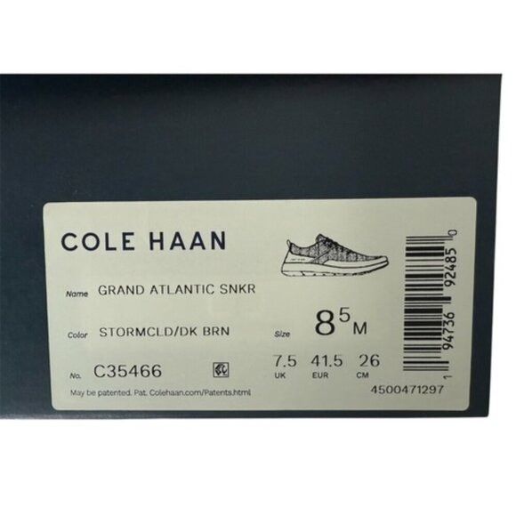 Cole Haan Cole Haan Mens Gray Mesh Brown Suede Zero Grand Atlantic Sne Size US 8.5 / EU 41-42 - 9 Thumbnail