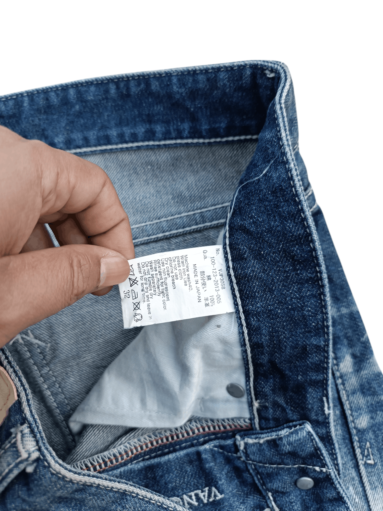 Japanese Brand VANQUISH Tokyo Japan Whiskers Painted Rare Design Jeans Size US 32 / EU 48 - 13 Thumbnail