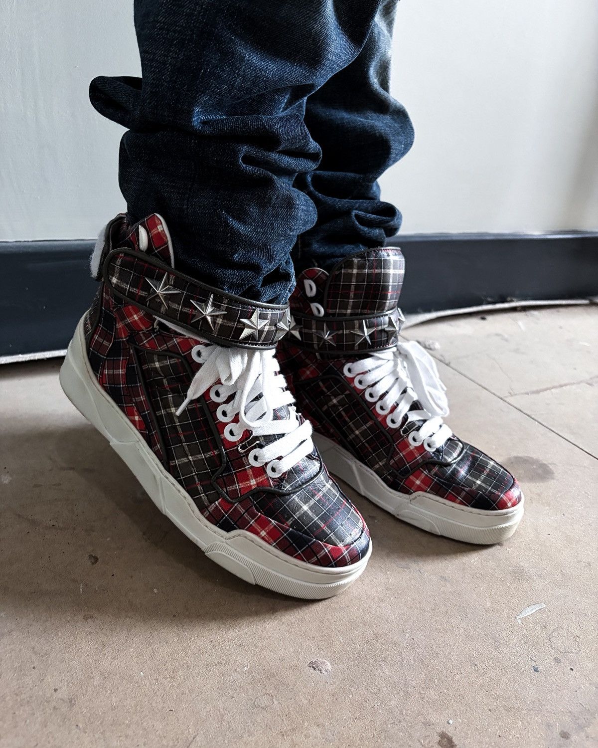 Givenchy S/S14 PLAID TYSON HIGH TOP Size US 7 / EU 40 - 2 Thumbnail