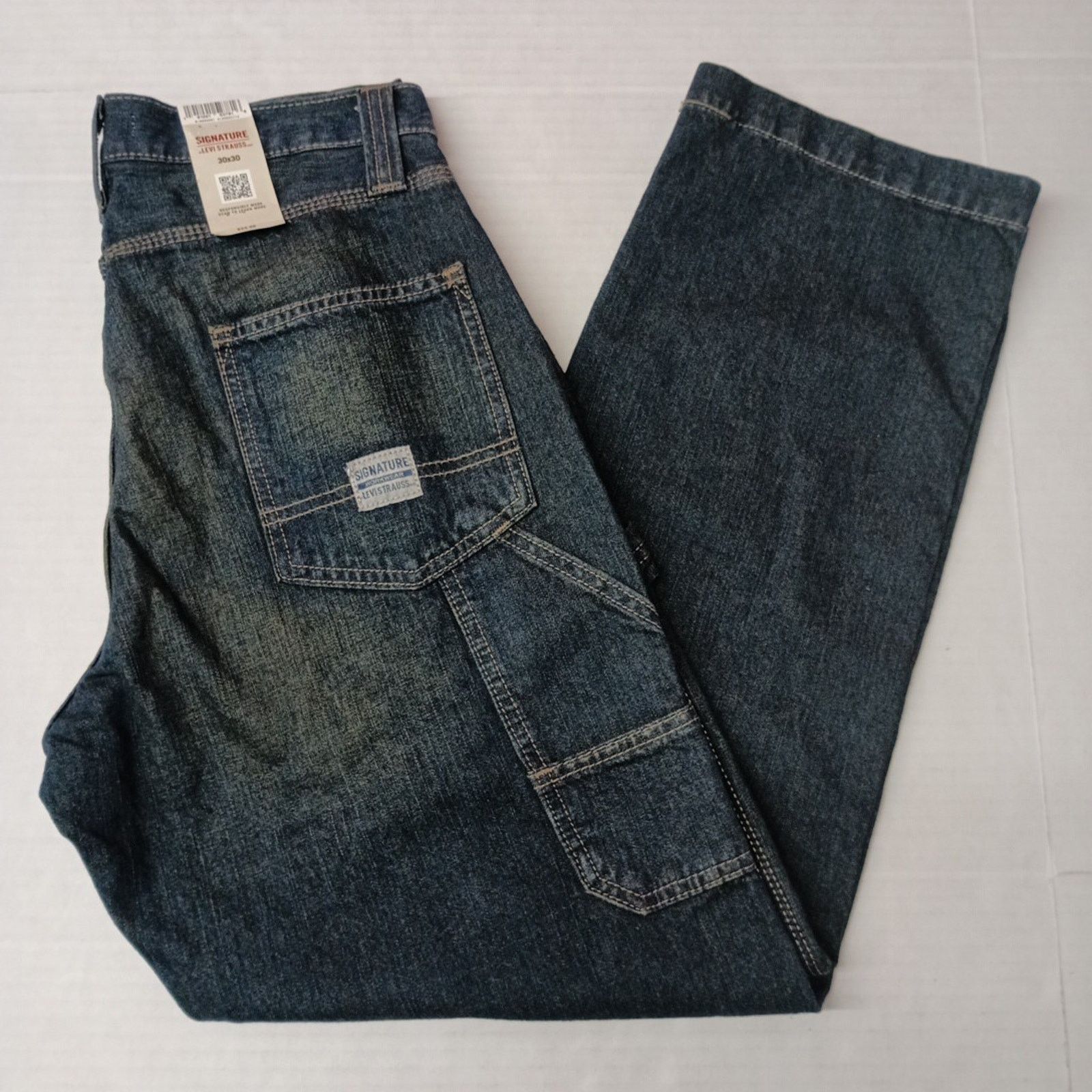 Levi's Signature Levi Strauss Carpenter Jeans Men's 30x30 Blue Size US 30 / EU 46 - 1 Thumbnail