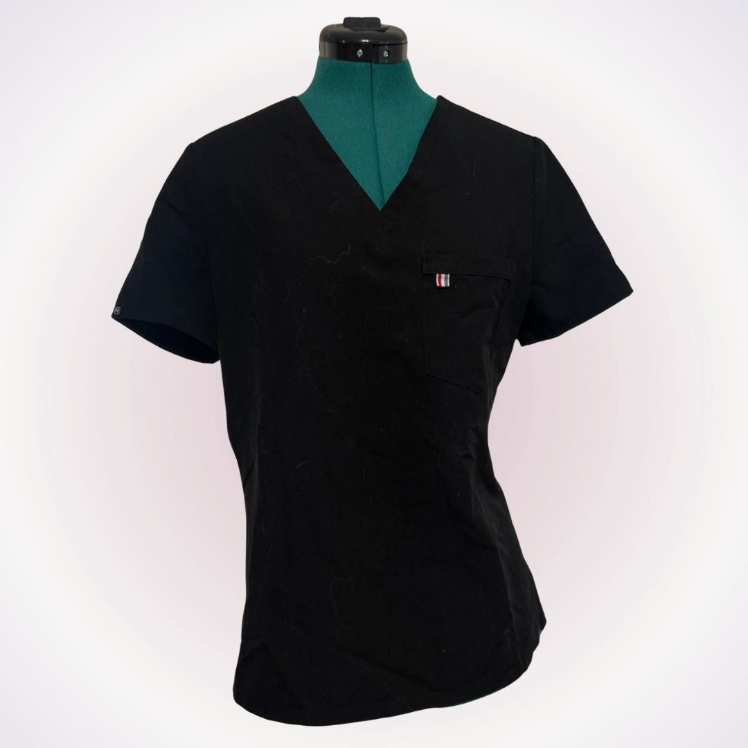 Other MediClo Black Recycled Scrub Top | Sz S Size S / US 4 / IT 40 - 1 Thumbnail