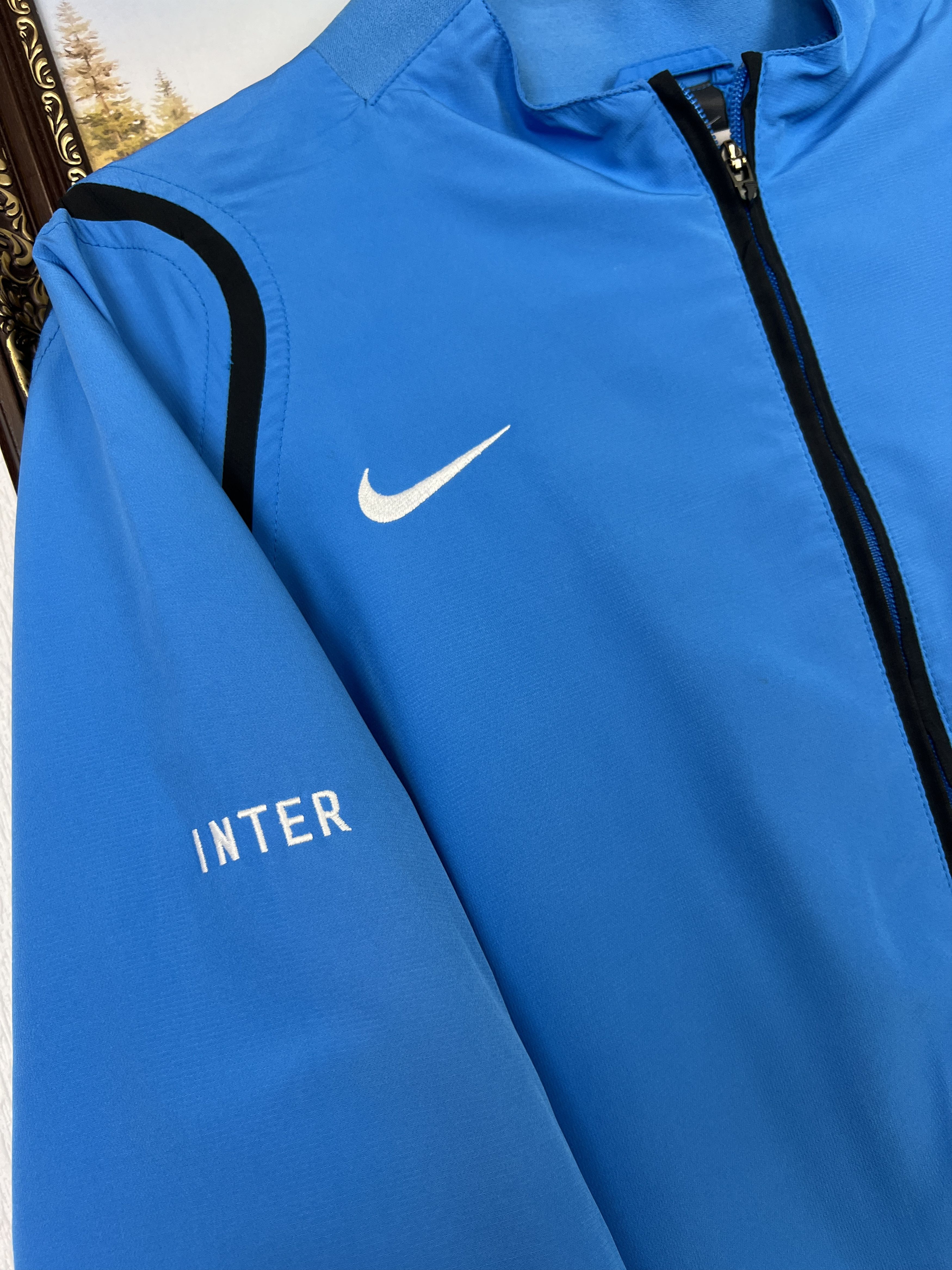 Nike Vintage Nike Inter Milan Football Jacket Soccer Blue Size US XL / EU 56 / 4 - 4 Thumbnail