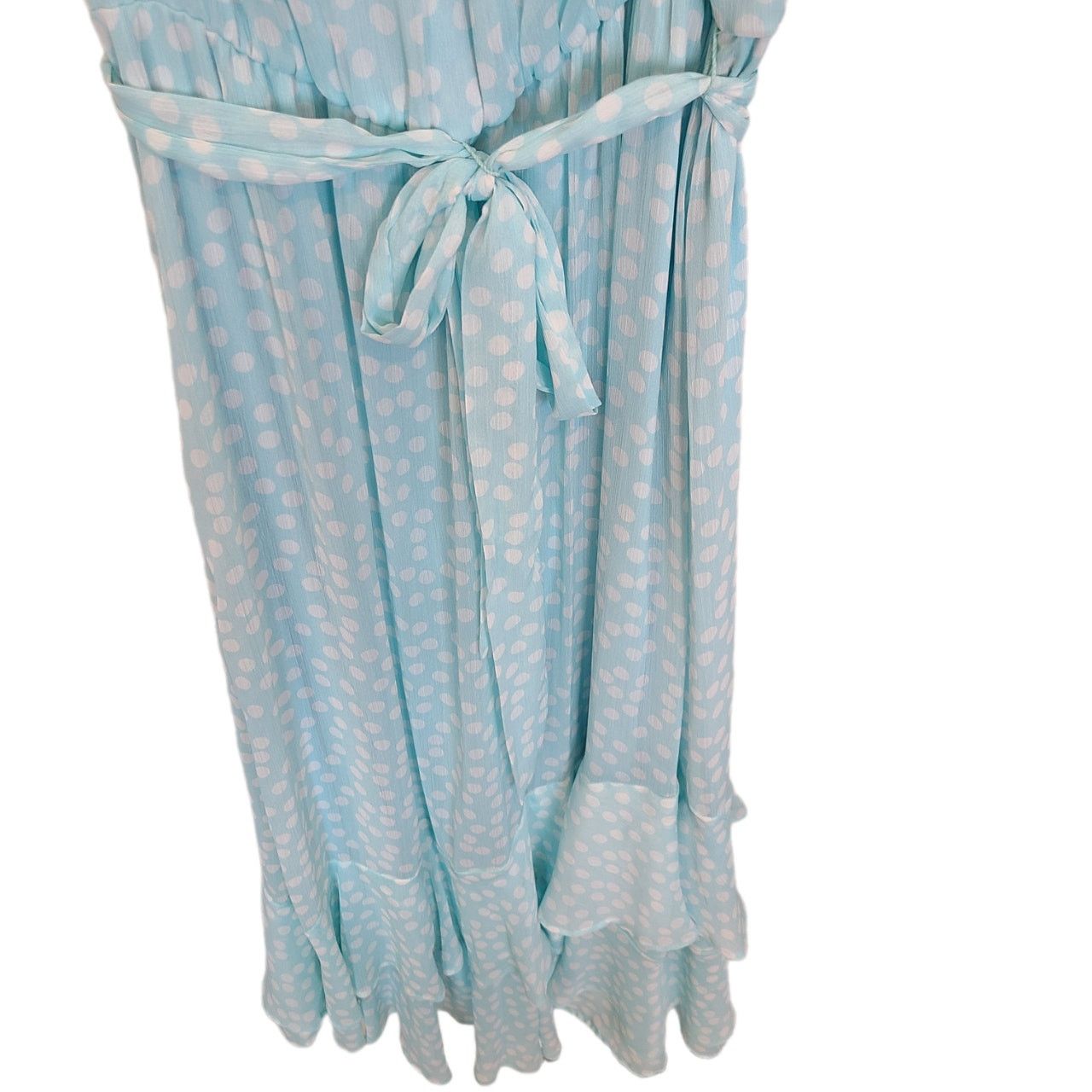 Calvin Klein Calvin Klein Womens Halter Polka Dot Midi Dress Sz 10 Ruffle Size L / US 10 / IT 46 - 4 Thumbnail