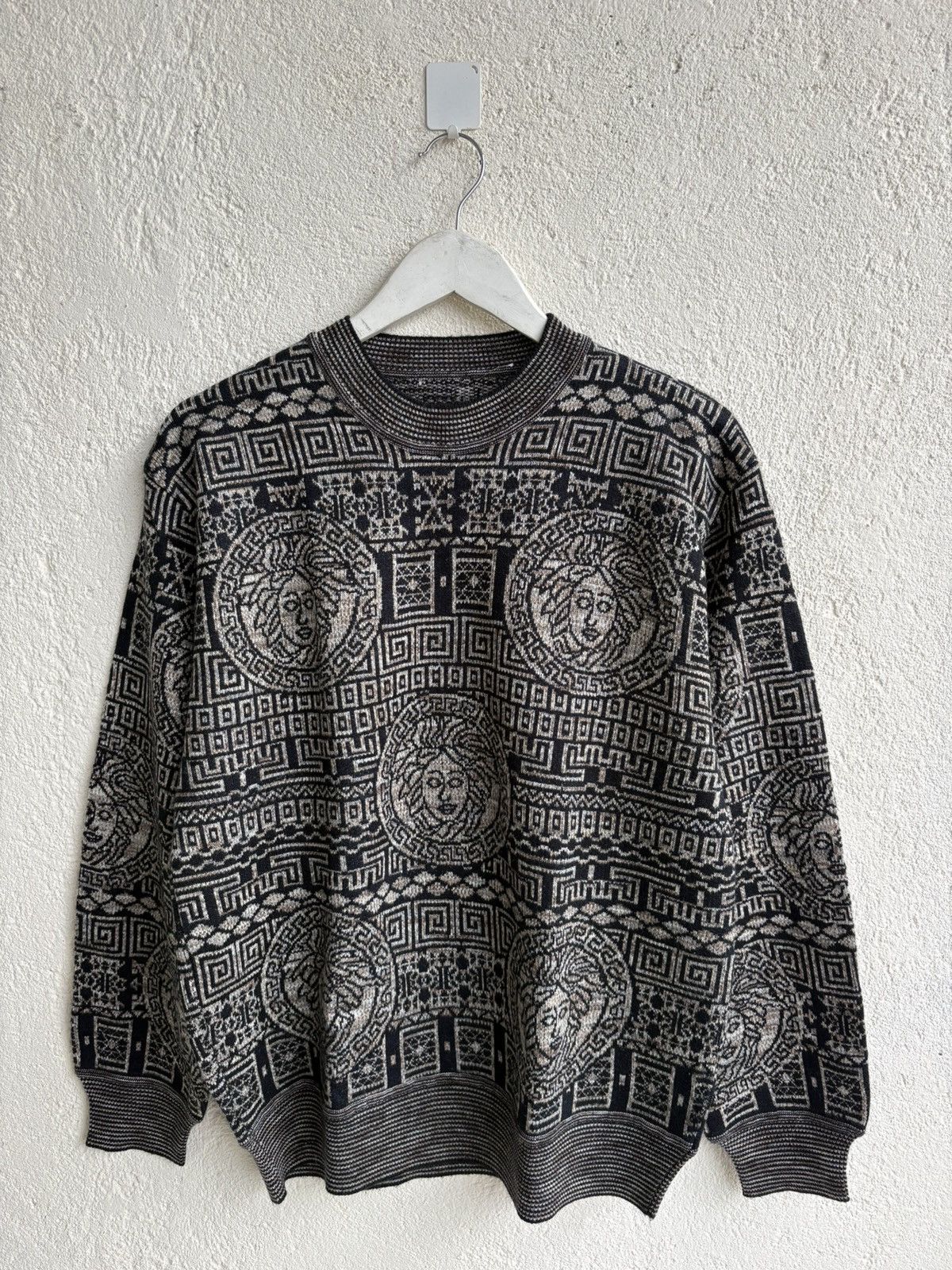 90s Versace Vintage monogram knitwear lost tag