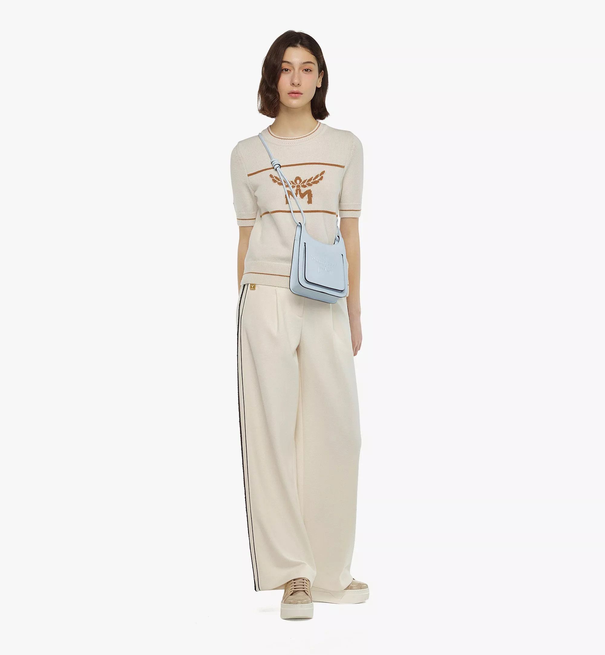 MCM o1mt1gz0125 Size: OS / Hobo Mini Bag in Light Blue Size ONE SIZE - 5 Thumbnail