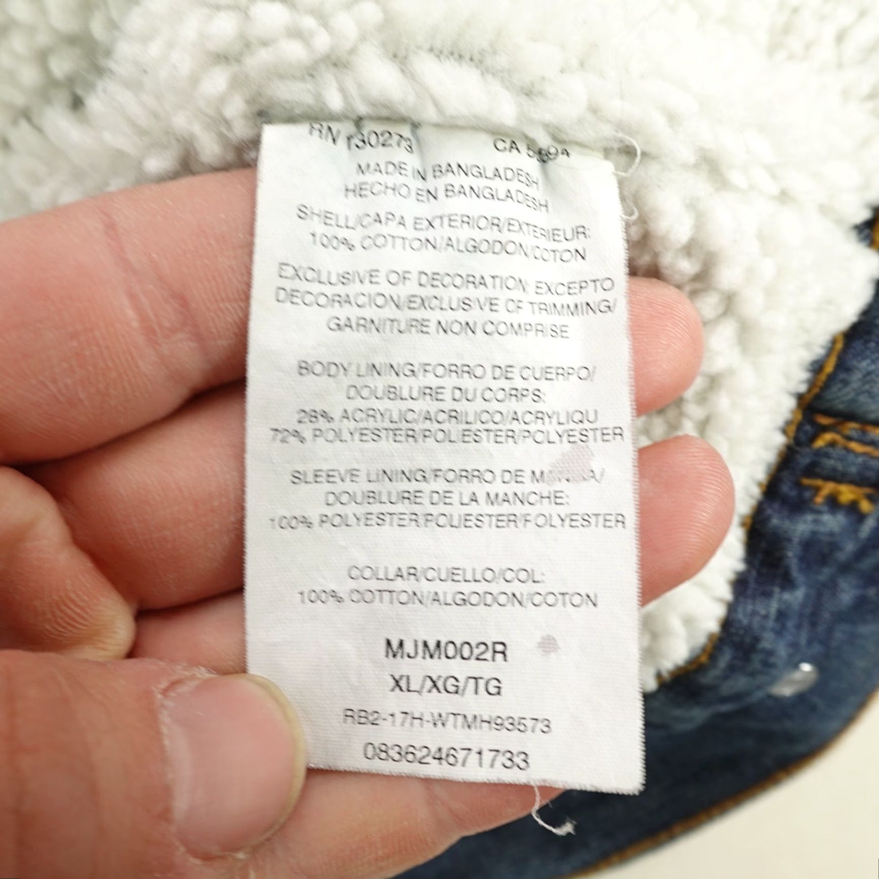 Wrangler VINTAGE Wrangler Jacket Mens XL Blue Denim Jean Sherpa Lined Western Chore Work Coat Size US 36 / EU 52 - 6 Thumbnail
