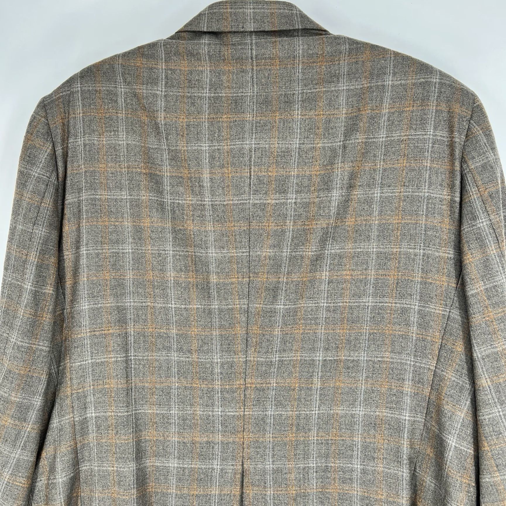 Ermenegildo Zegna VINTAGE Ermenegildo Zegna Blazer Sport Coat Check Pattern 43R Two-Button Notch Lapel Wool Tweed Italy Classic Mens Size 46R - 5 Thumbnail