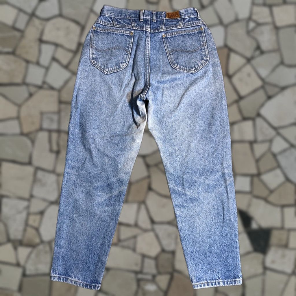 Lee VINTAGE Lee Jeans Womens 12 Petite Blue Denim Tapered High Rise Mom Ladies 80s 90s USA Womens Size 28" / US 6 / IT 42 - 1 Thumbnail