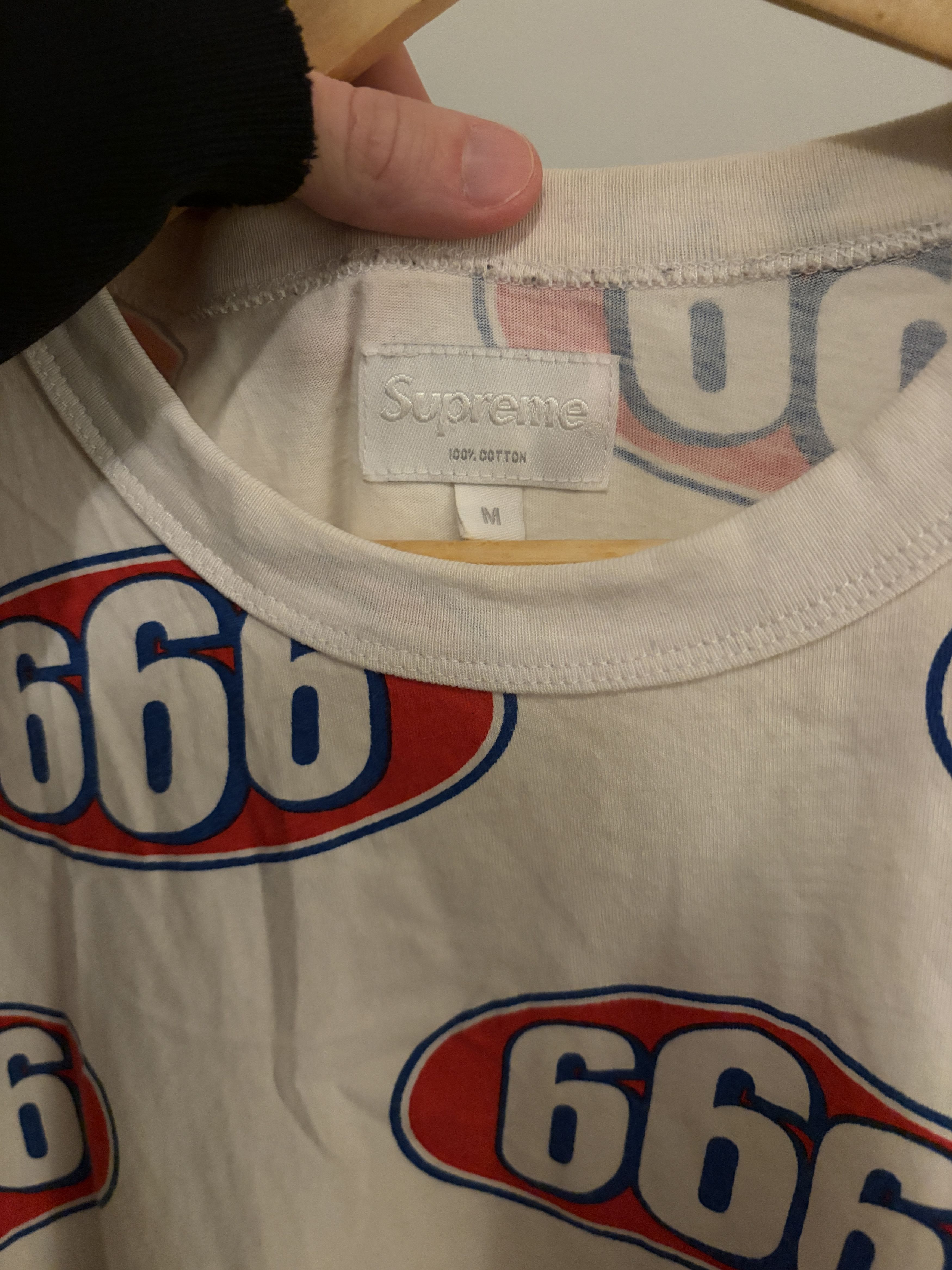 Supreme 666 Allover Tee Size US M / EU 48-50 / 2 - 3 Thumbnail