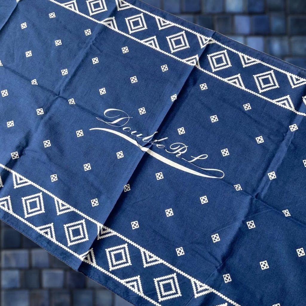 Ralph Lauren RRL Ralph Lauren Scarf Cotton Navy 158cm×50cm One Size Unisex Winter, Fall New with Tag Size ONE SIZE - 1 Thumbnail