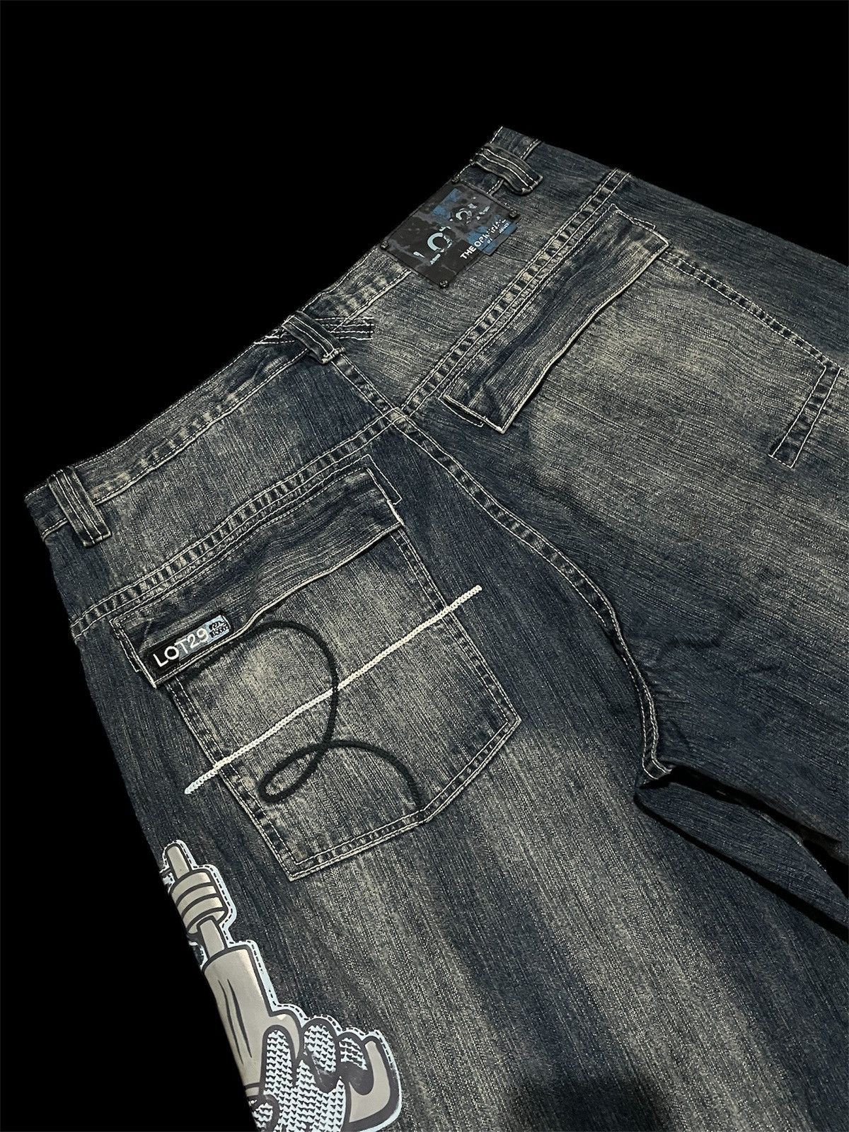 Other Crazy Vintage Y2k Lot29 Baggy wide leg Southpole style jeans Size US 36 / EU 52 - 4 Thumbnail