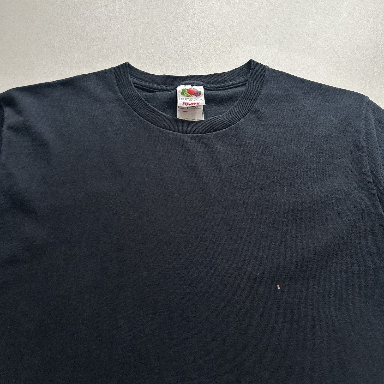 Fruit Of The Loom Vintage Fruit Of The Loom T-Shirt Medium Faded Black Blank Size US M / EU 48-50 / 2 - 2 Thumbnail