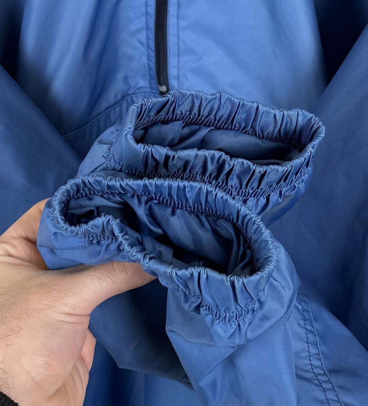 Nike Vintage Nike Anorak 1/2 Zip Jacket Blue Hooded Swoosh Nylon Size US M / EU 48-50 / 2 - 14 Thumbnail