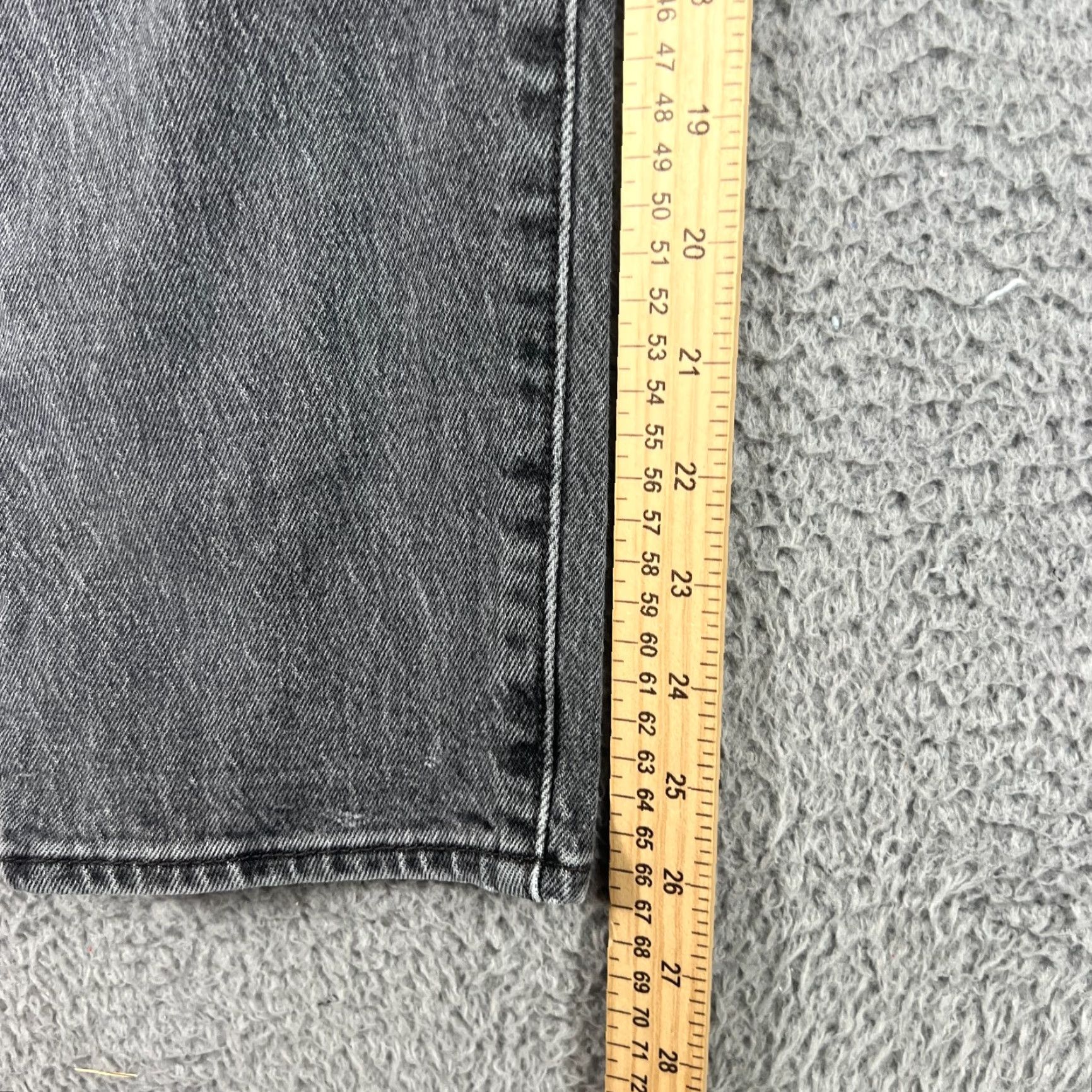 Levi's Levis Wedgie Straight Jeans Womens 25 Black Button Fly High Rise Ankle Denim Size 42" / US 20 - 3 Thumbnail