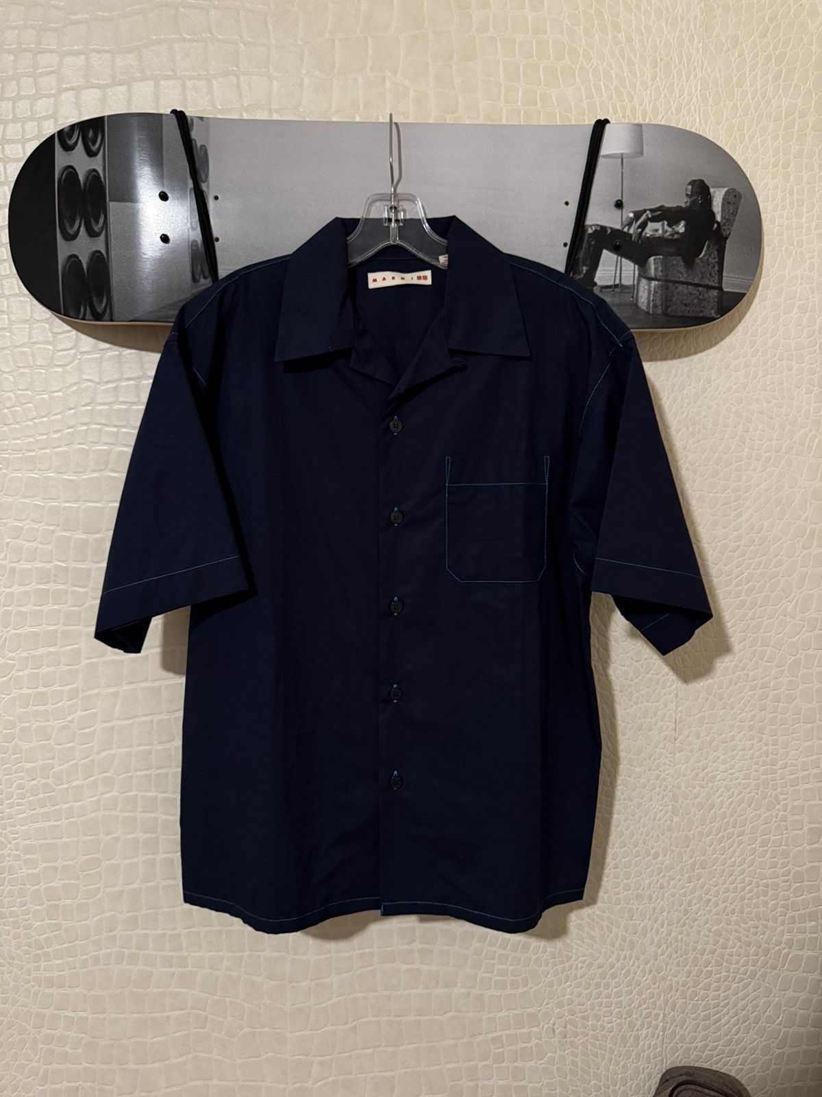 Marni × Uniqlo Marni Uniqlo cropped camp collar shirt Size US XS / EU 42 / 0 - 1 Thumbnail