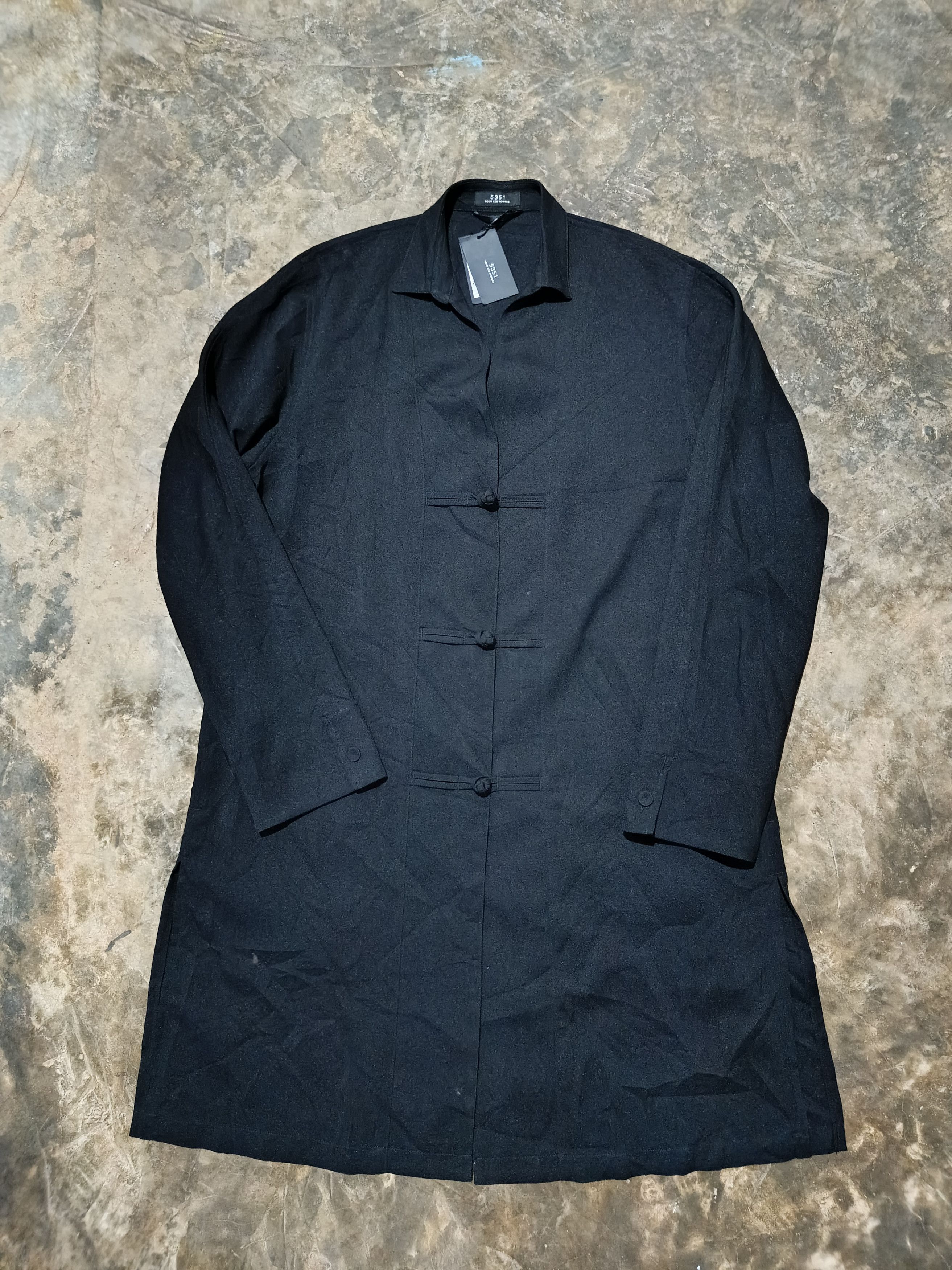 5351 POUR LES HOMMES 5351 Pour les hommes Chinese style long Black Coat Size US M / EU 48-50 / 2 - 8 Thumbnail