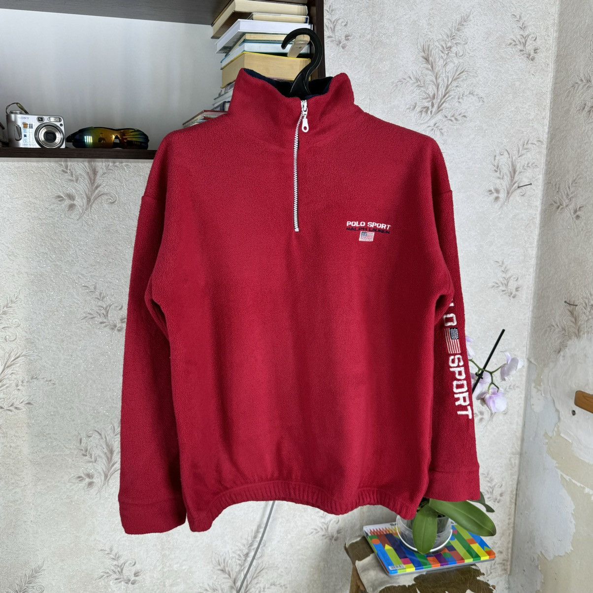 Polo Ralph Lauren × Vintage Vintage 90s Ralph Lauren Polo Sport Fleece Red XL Luxury Size US XL / EU 56 / 4 - 10 Thumbnail