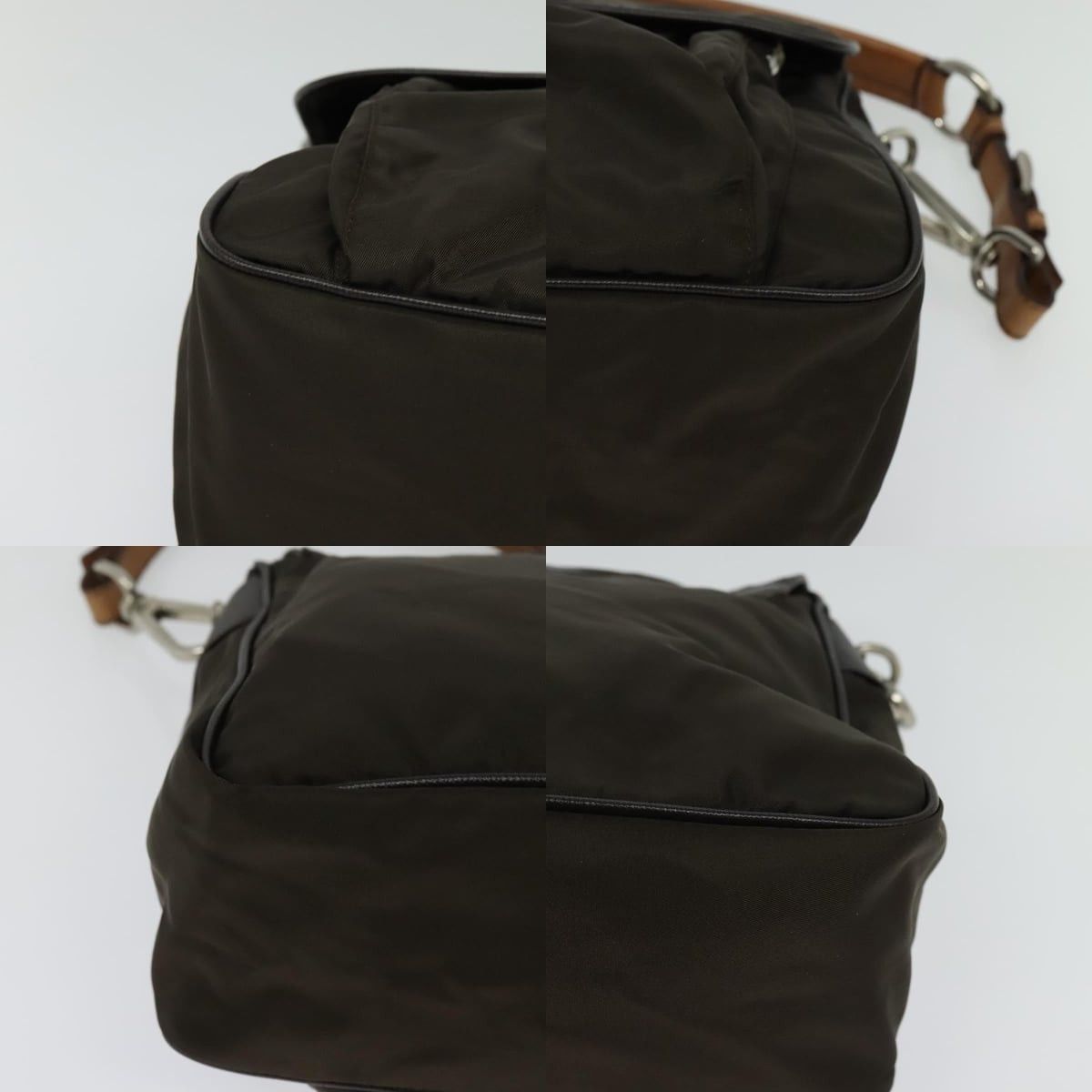 Prada PRADA Shoulder Bag Nylon Khaki Silver Size ONE SIZE - 10 Thumbnail