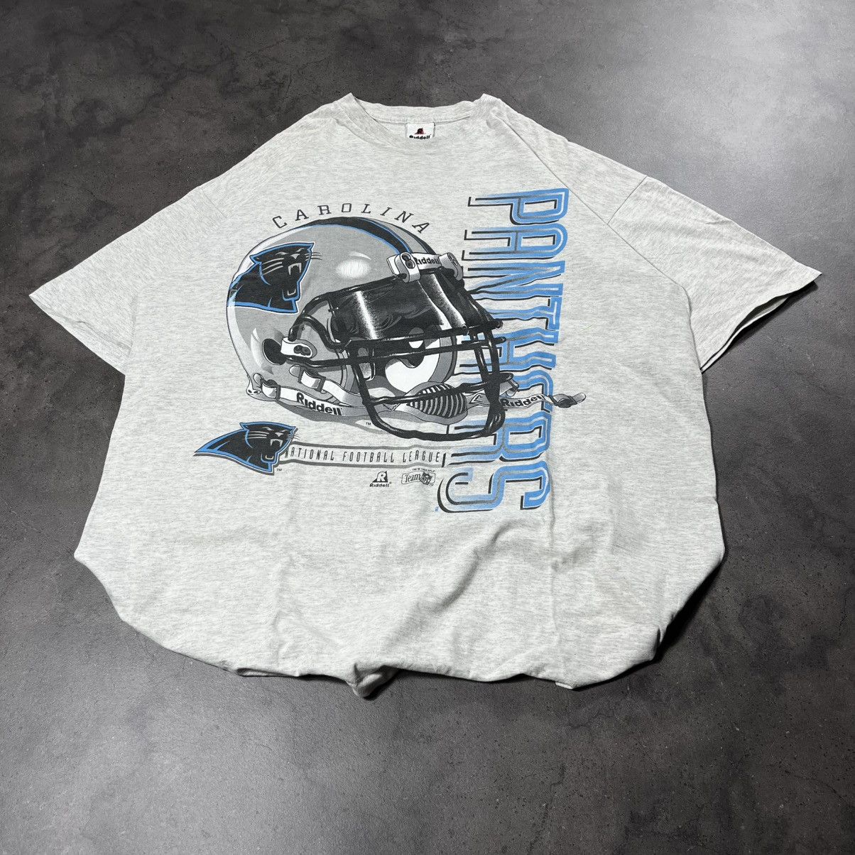 NFL Rare Vintage 90s Riddell Carolina Panthers NFL Jersey Tee Size US XL / EU 56 / 4 - 1 Thumbnail
