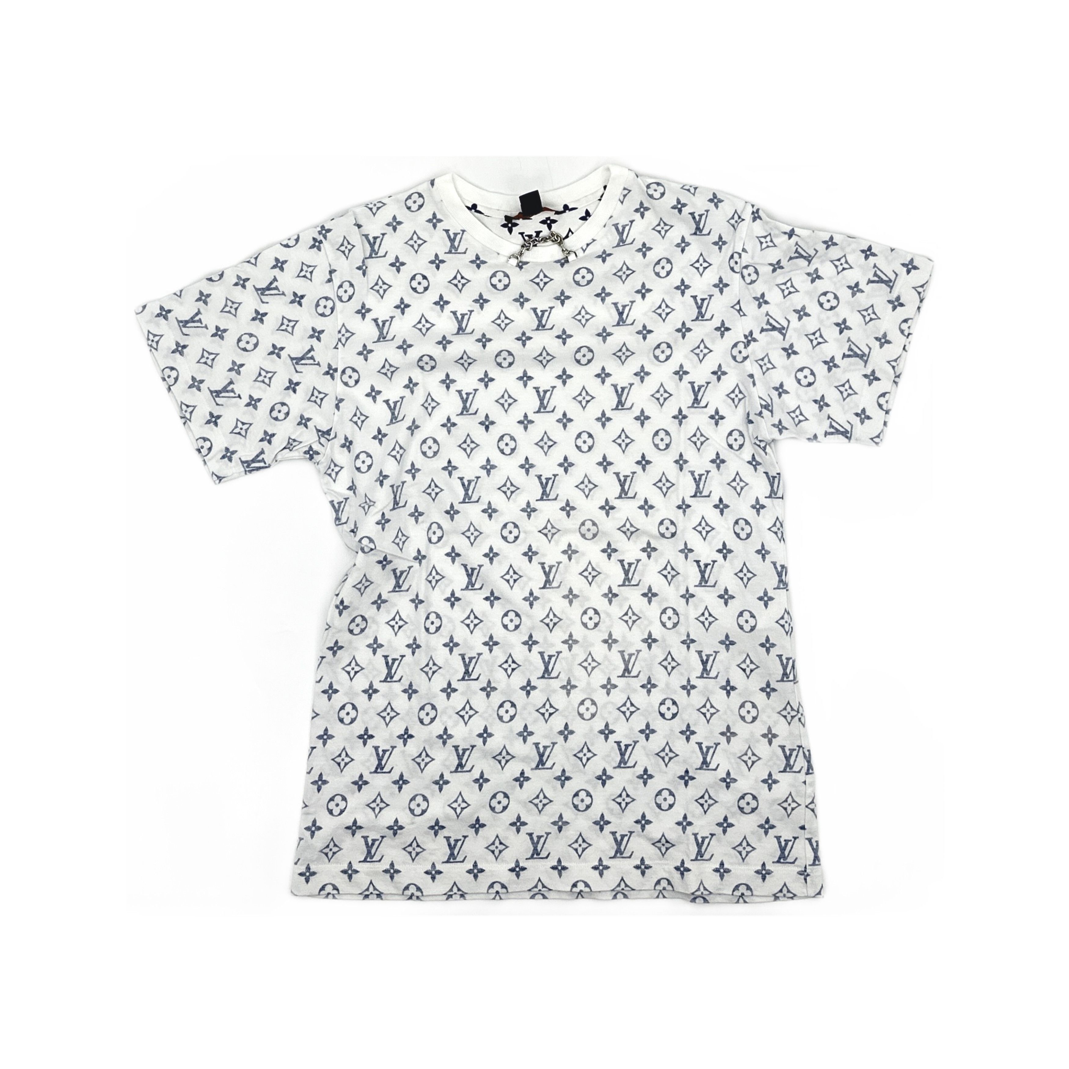 Louis Vuitton Louis Vuitton Chain Monogram T-Shirt White M Size US M / EU 48-50 / 2 - 1 Thumbnail
