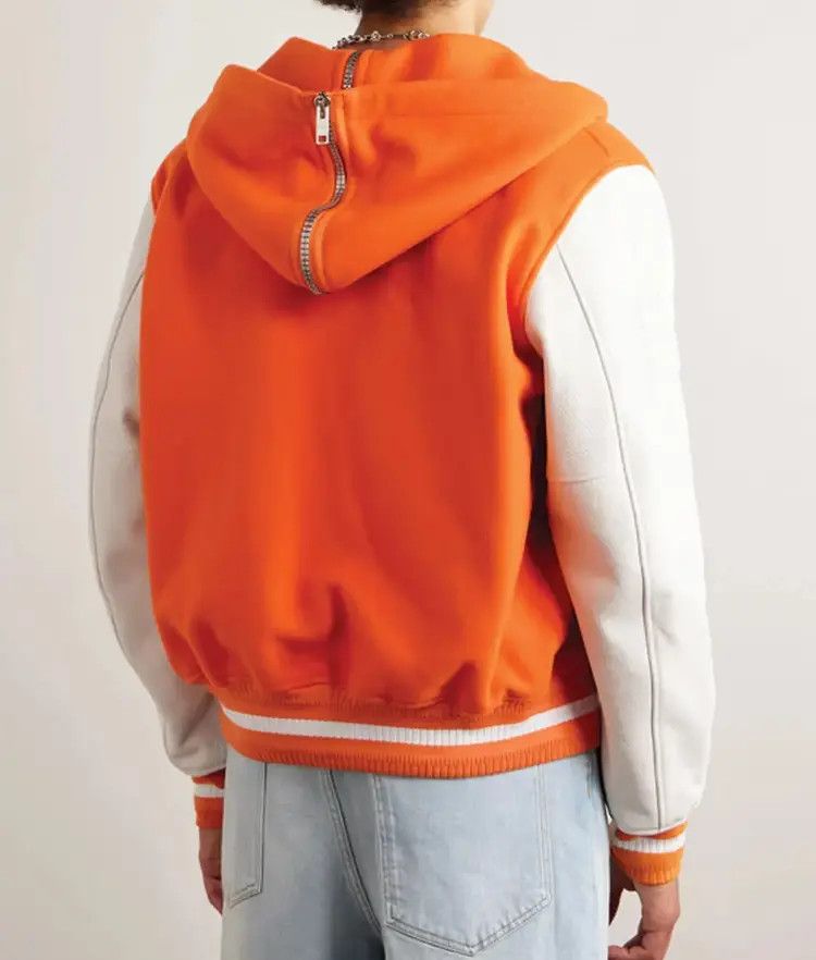 Givenchy o1w1db10325 Hood Varsity Wool in Orange/White Size US XXL / EU 58 / 5 - 2 Thumbnail