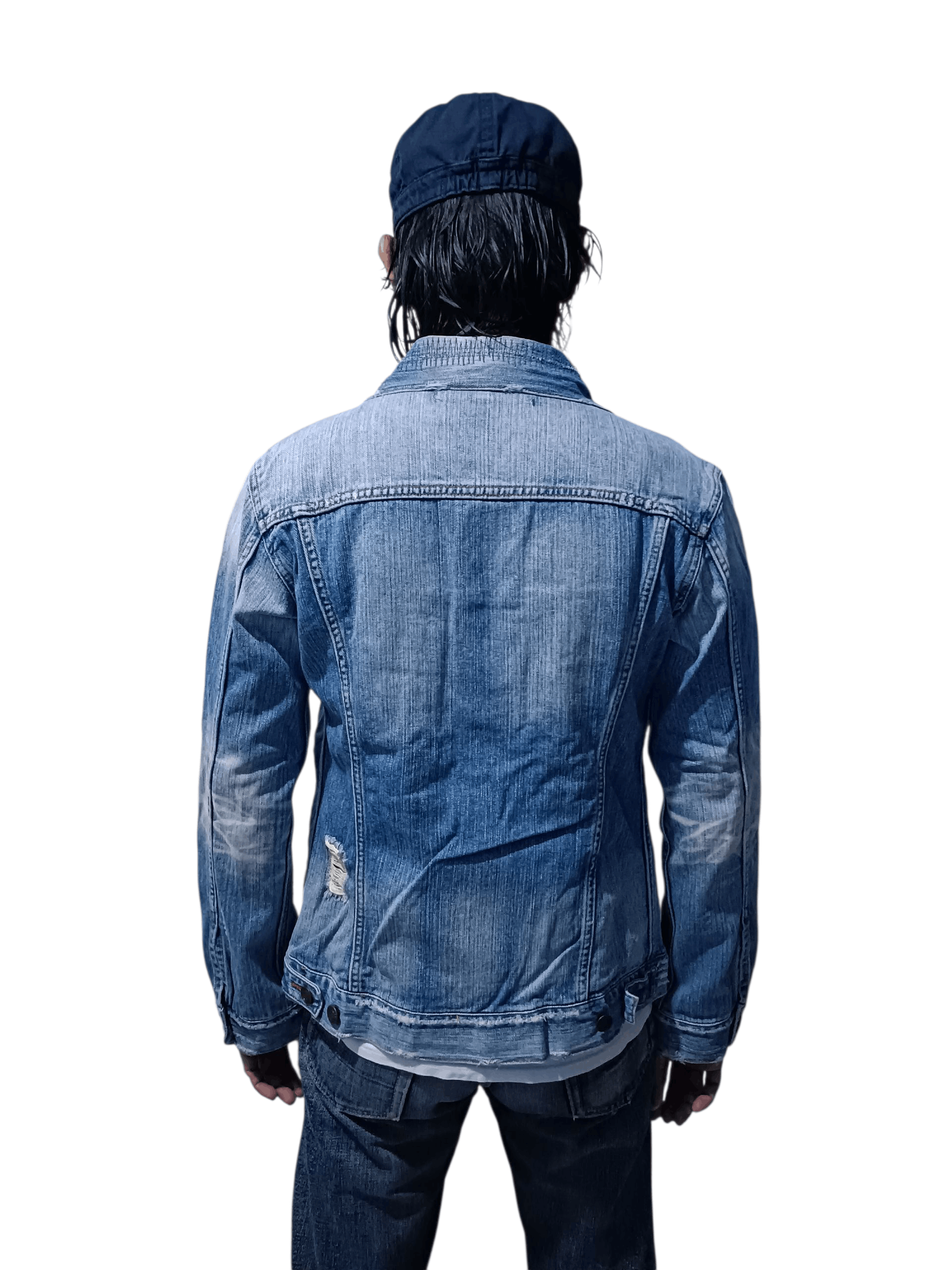 14th Addiction Japanese Brand Ripped Denim Jacket Slim Fit Size US M / EU 48-50 / 2 - 10 Thumbnail