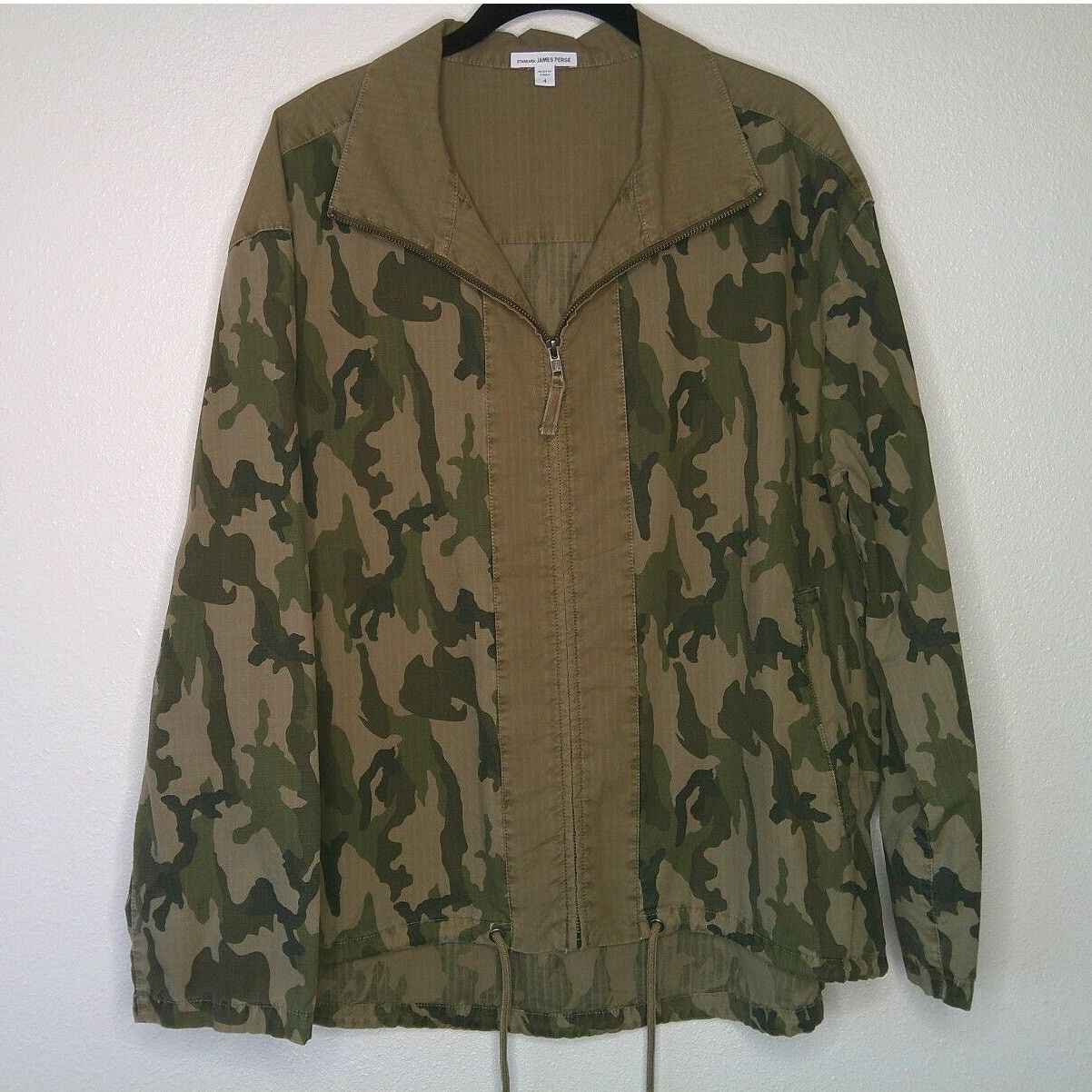 James Perse James Perse Army Green Camo Zip Long Sleeve Jacket 4 / XL Size XL / US 12-14 / IT 48-50 - 2 Thumbnail