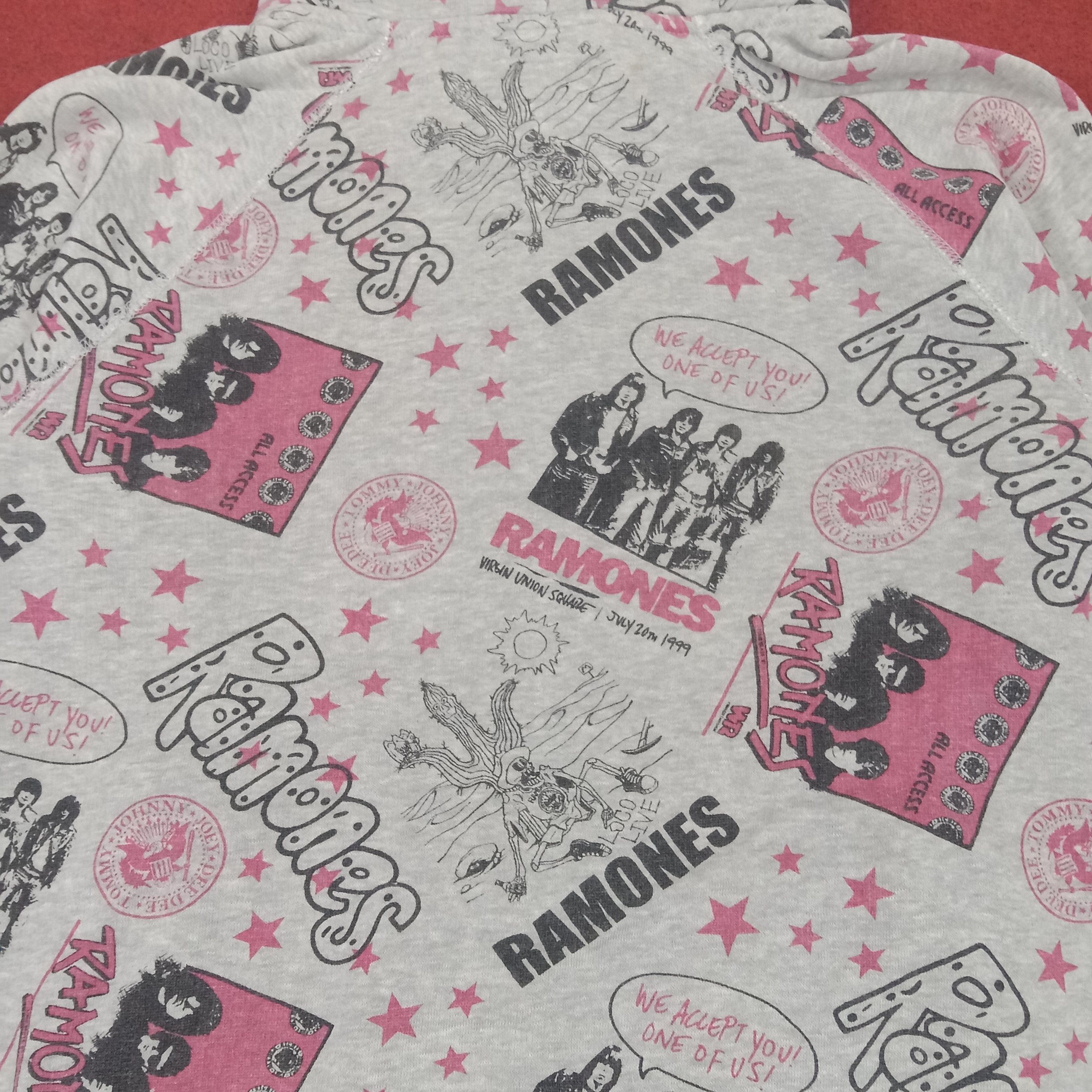 Band Tees × Hysteric Glamour × Vintage Ramones X Hysteric Glamour Rare Design Fashion Zipper Hoodie Size US XS / EU 42 / 0 - 5 Thumbnail