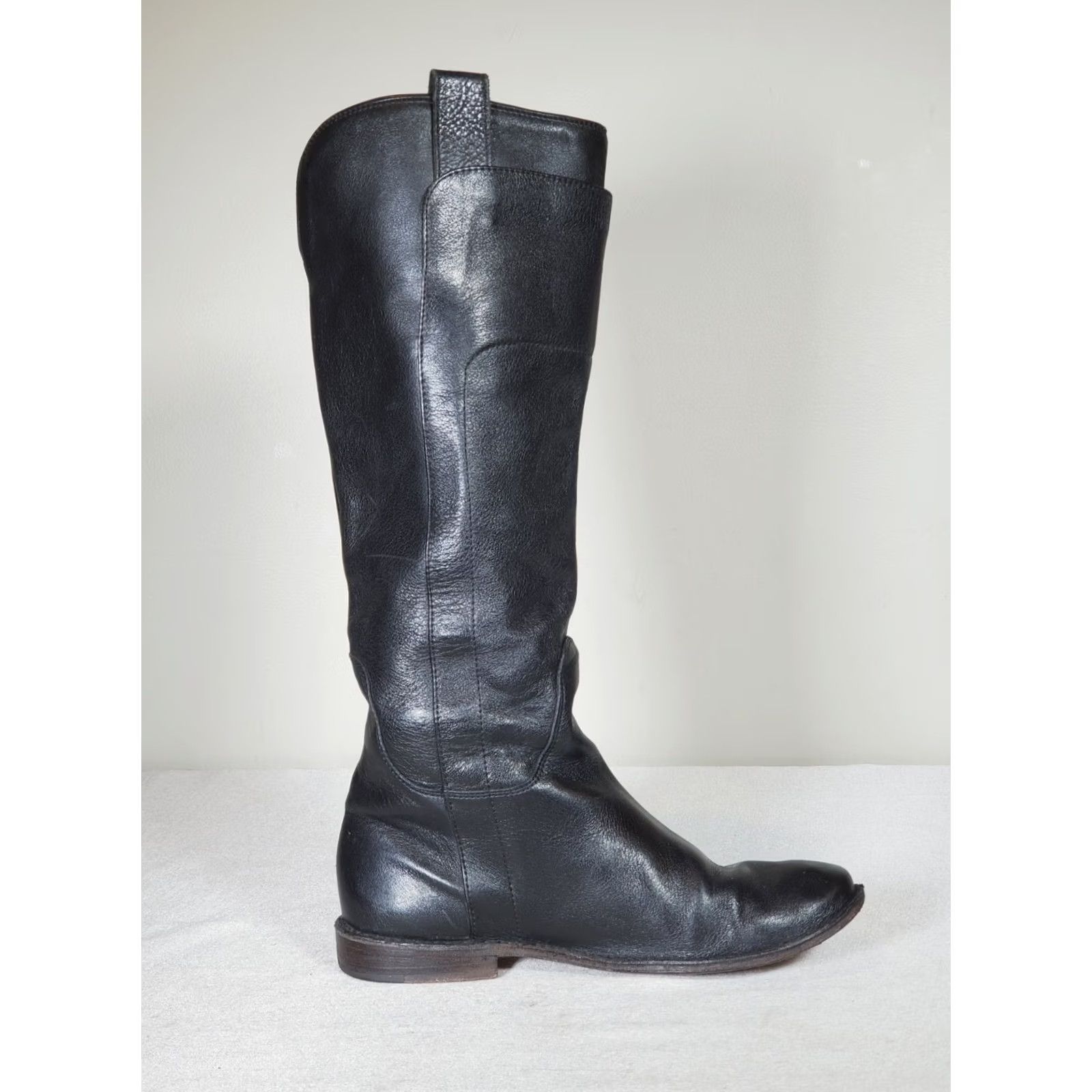 Frye FRYE Paige Tall Riding Boots Black Leather Knee High Mexico 77535 Women's US 7 C Size US 7 / IT 37 - 4 Thumbnail
