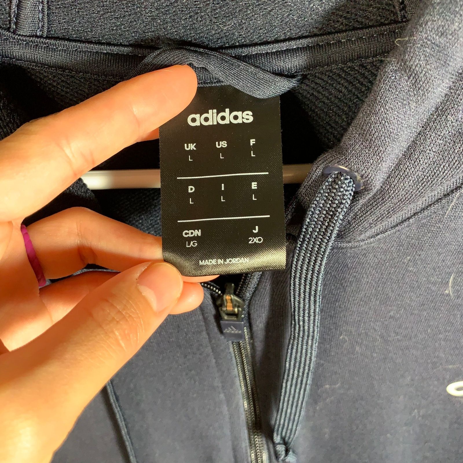 Adidas Adidas Men's Blue Hoodie SIze L Size US L / EU 52-54 / 3 - 3 Thumbnail