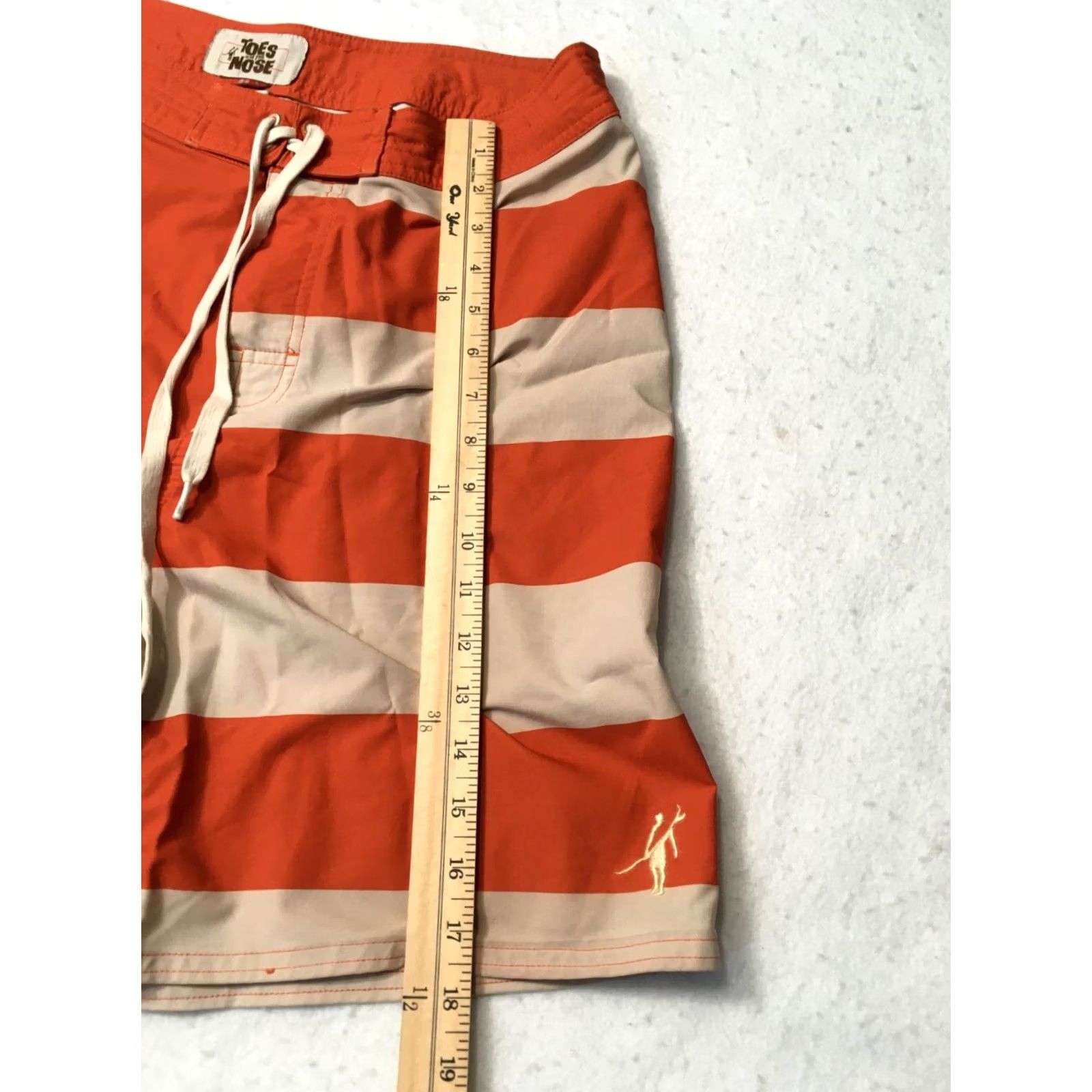 Swims Toes on the Nose Swim Shorts Orange Hawaiian Size 32 Nylon Mens Size US 32 / EU 48 - 5 Thumbnail