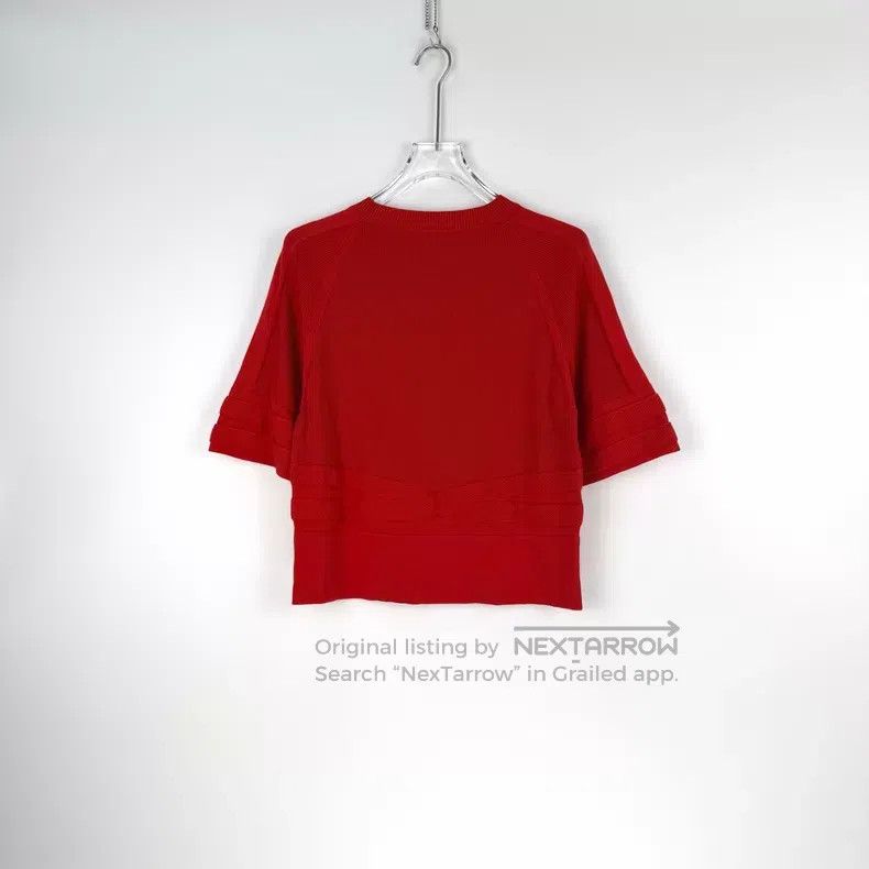 Hermes Hermes Red half mulberry silk knitted short sleeve Size XS / US 0-2 / IT 36-38 - 4 Thumbnail