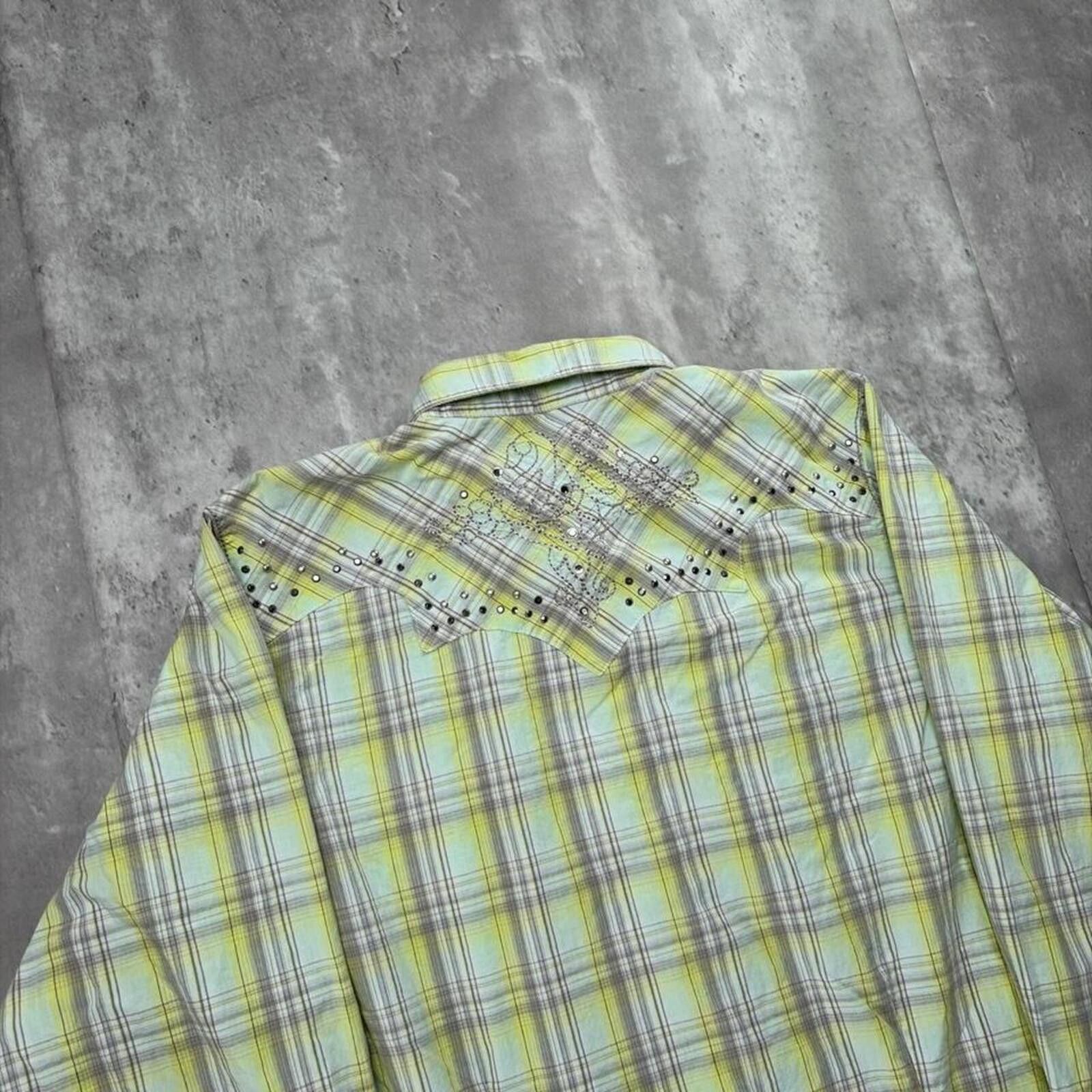 Wrangler Y2K Rock 47 By Wrangler Grunge Plaid Long Sleeve Shirt Size XL / US 12-14 / IT 48-50 - 8 Thumbnail