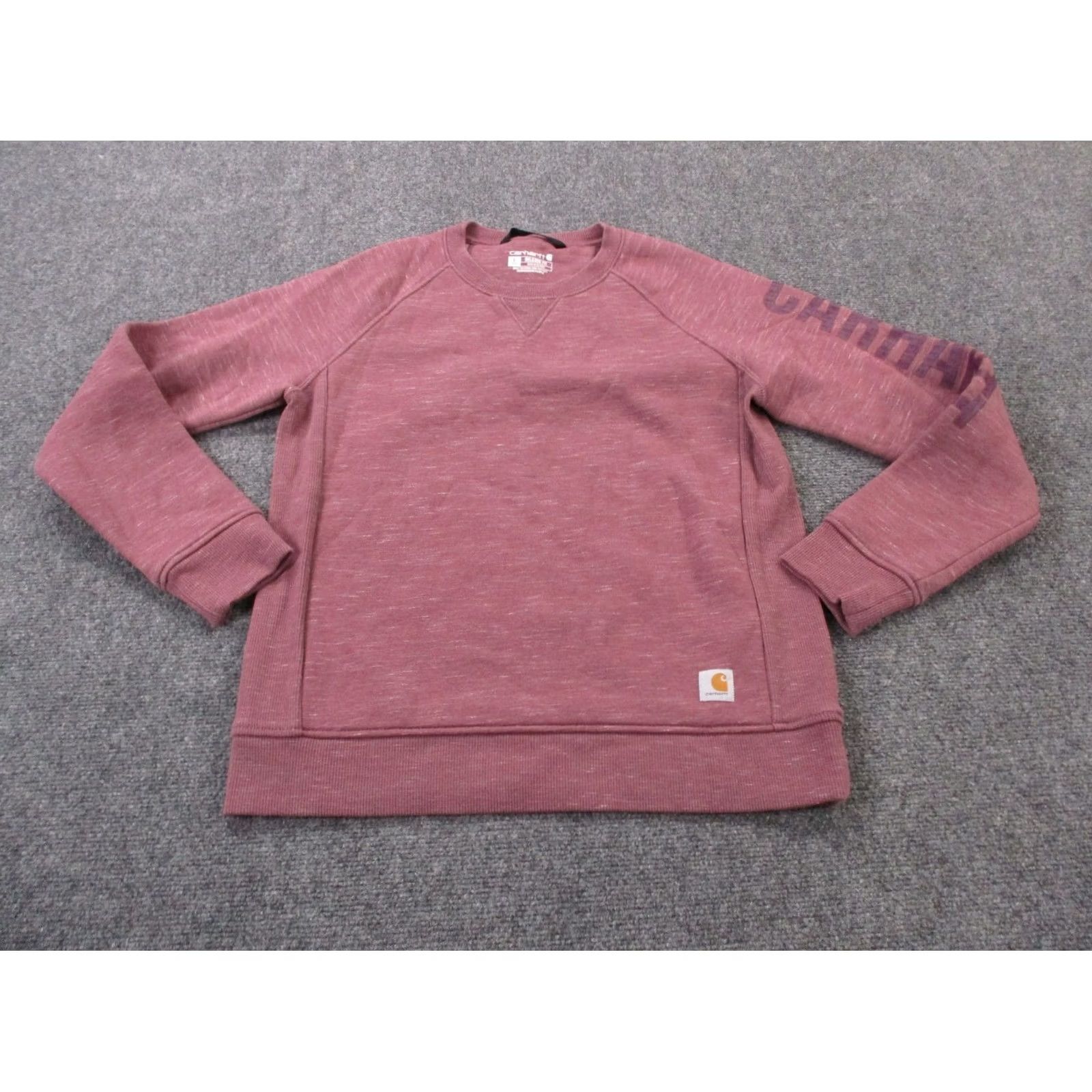 Carhartt Carhartt Sweatshirt Women S 4 6 Purple Relaxed Workwear Spellout Logo Pullover Size S / US 4 / IT 40 - 2 Thumbnail