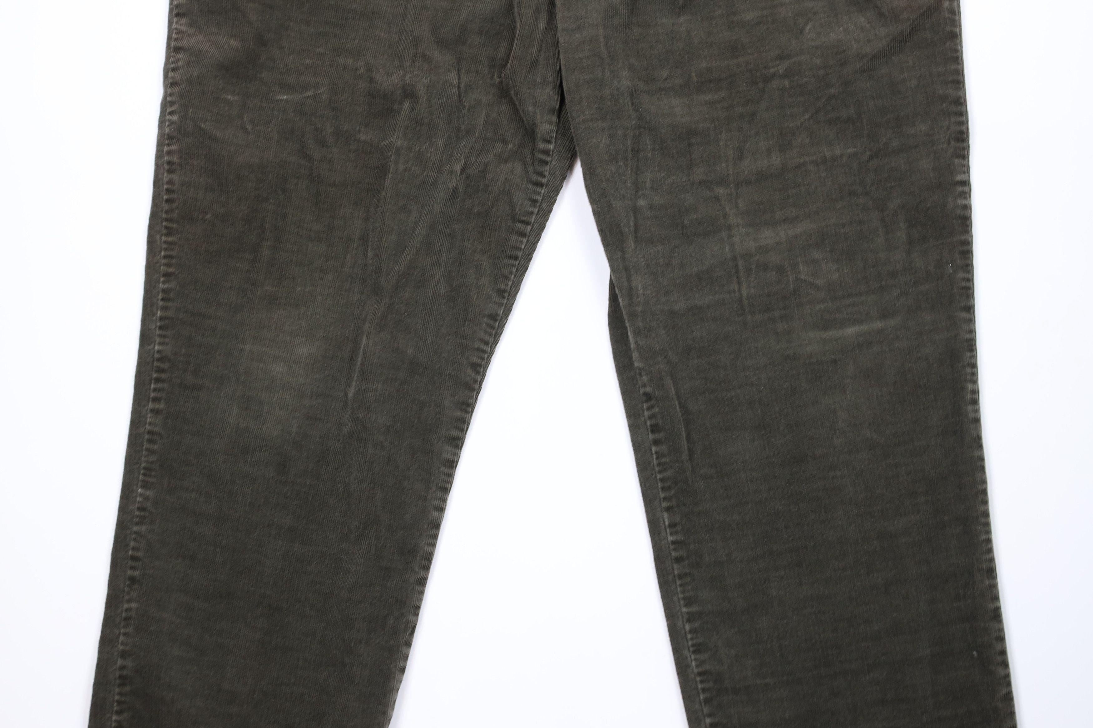 Vintage Vintage 90s Streetwear Wide Leg Corduroy Chino Pants Green Size US 40 / EU 56 - 3 Thumbnail