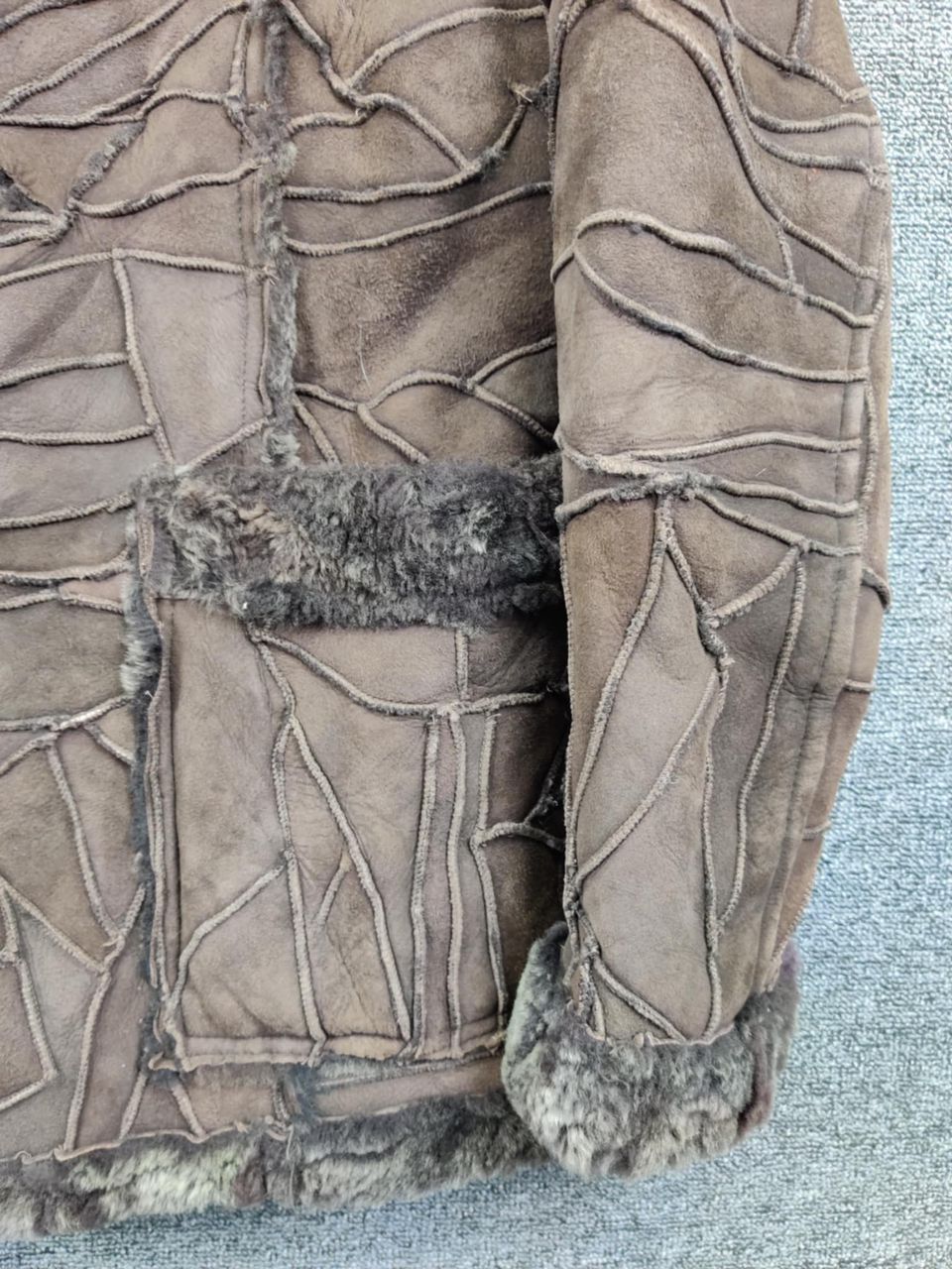 Avirex Vintage 90s Avirex Patchwork Sheepskin Leather Jacket Size US L / EU 52-54 / 3 - 3 Thumbnail